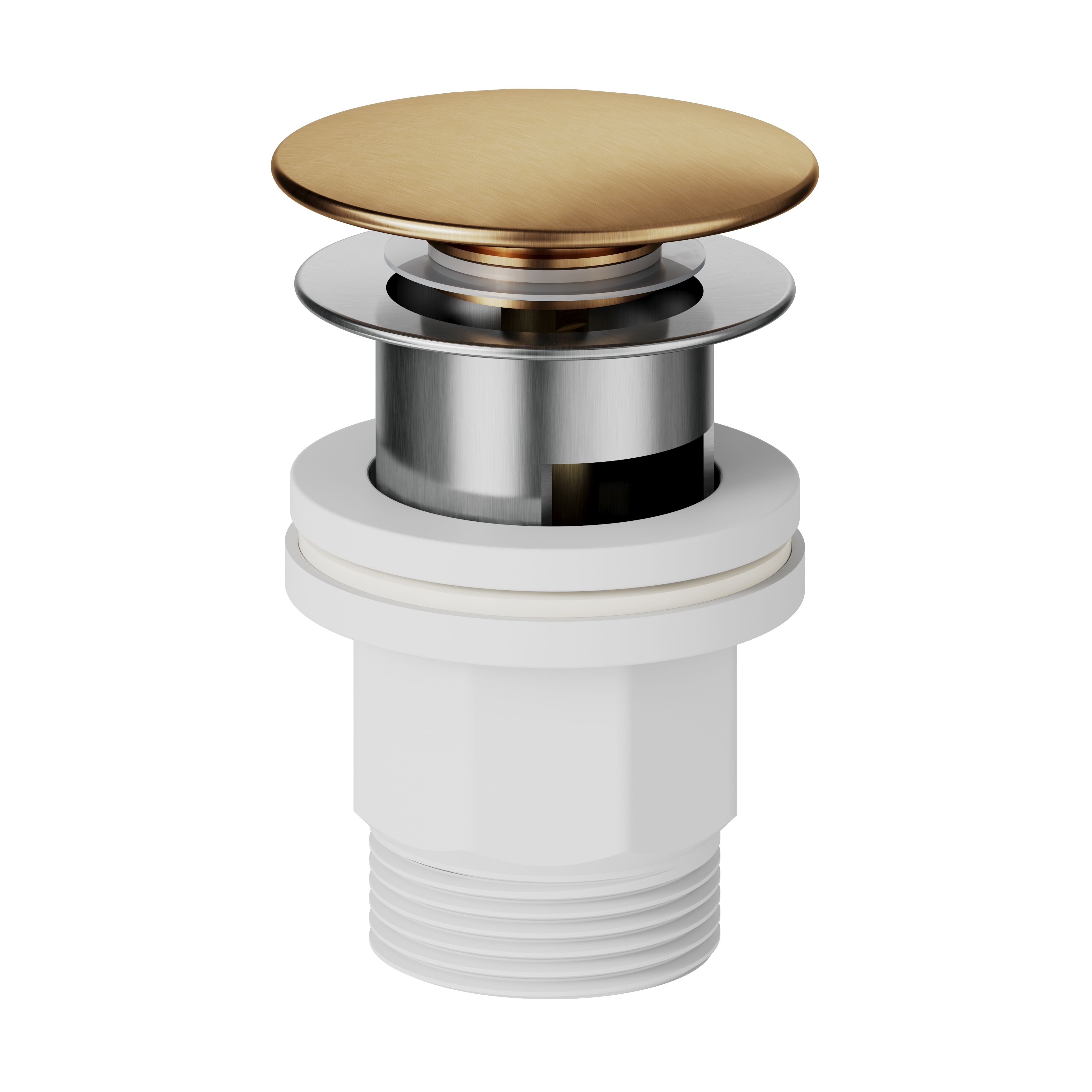 GoodHome OWENS Standard Round Wall-mounted Manual Wall Mono mixer Tap