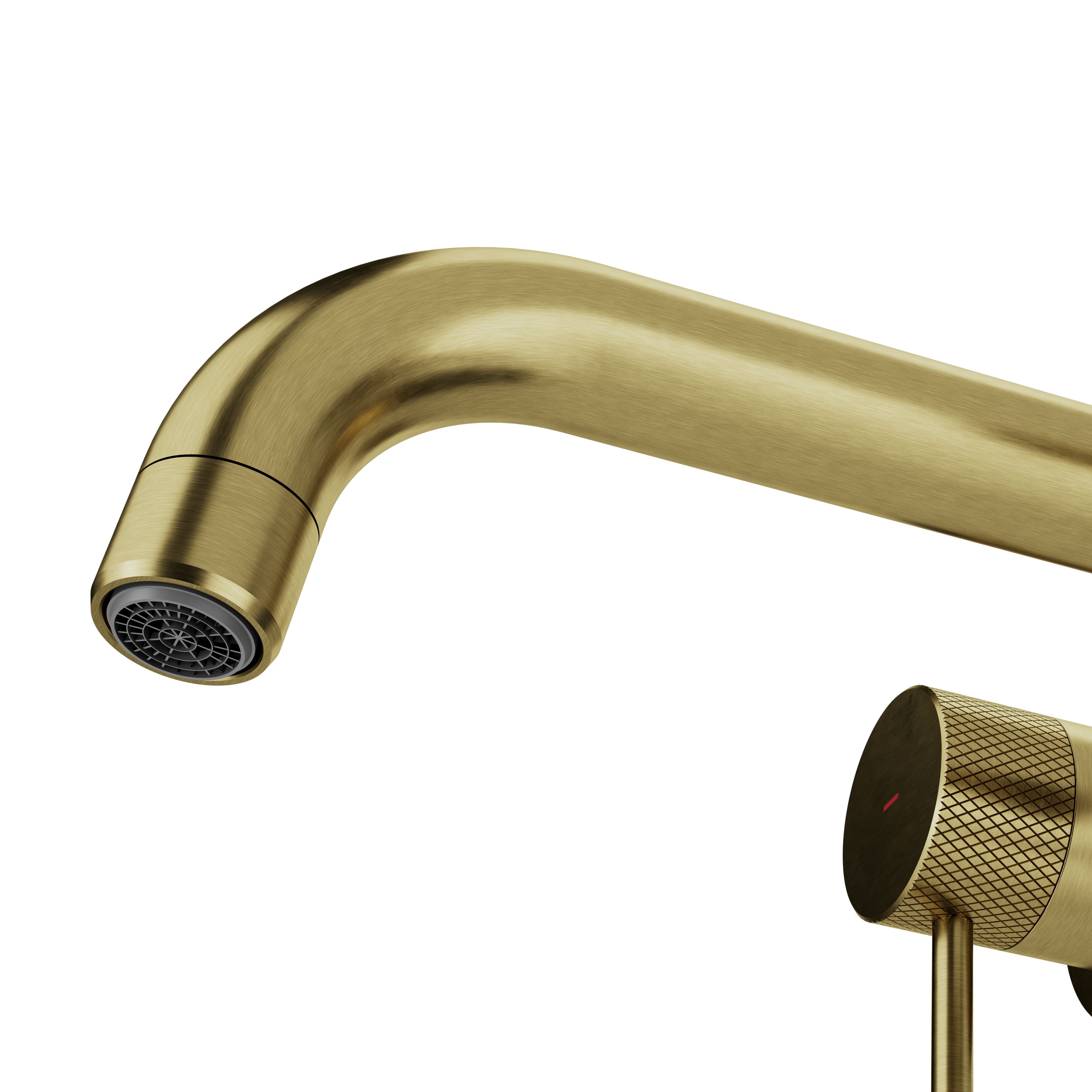 GoodHome OWENS Standard Round Wall-mounted Manual Wall Mono mixer Tap