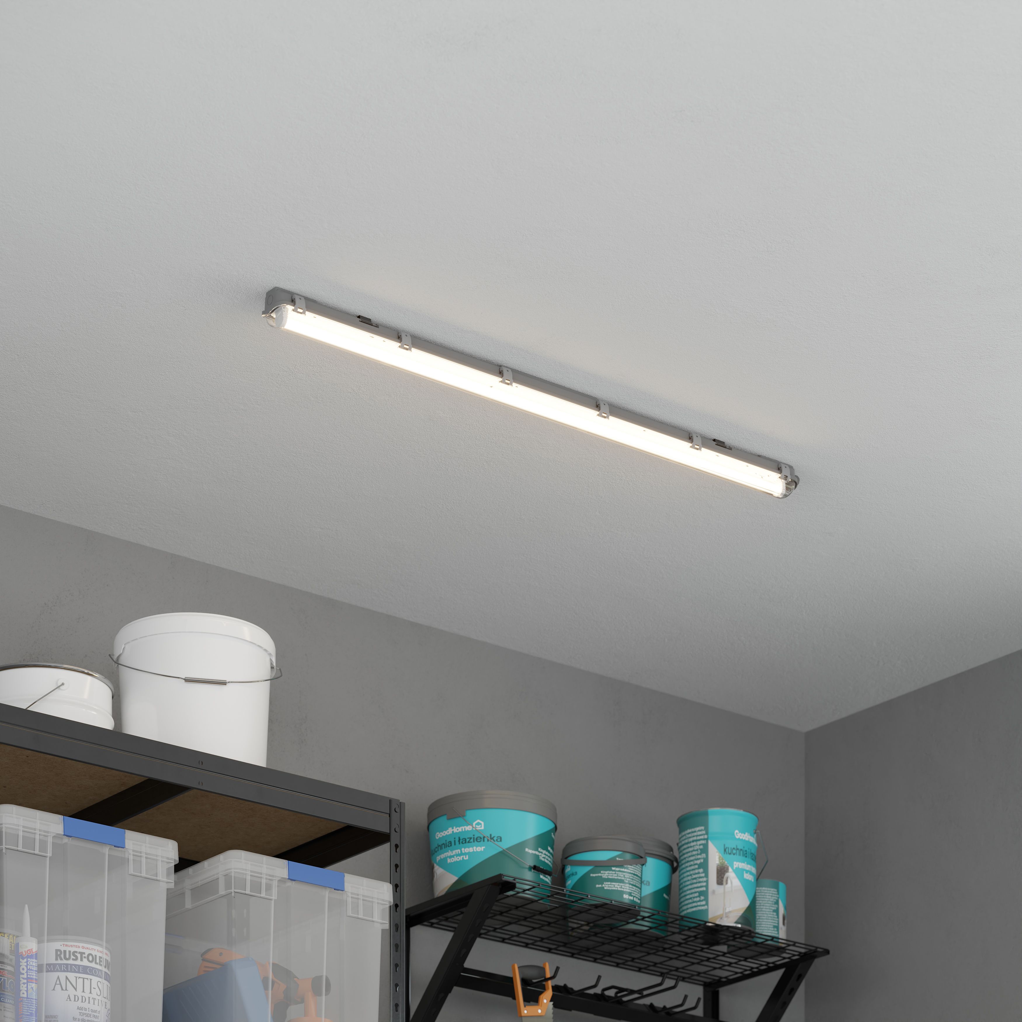 GoodHome Pagon Neutral white LED Batten 9W 1800lm (L)1293mm