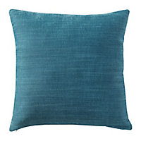 GoodHome Pahea Blue Plain Indoor Cushion (L)45cm x (W)45cm