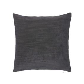 GoodHome Pahea Dark grey Chenille Indoor Cushion (L)45cm x (W)45cm
