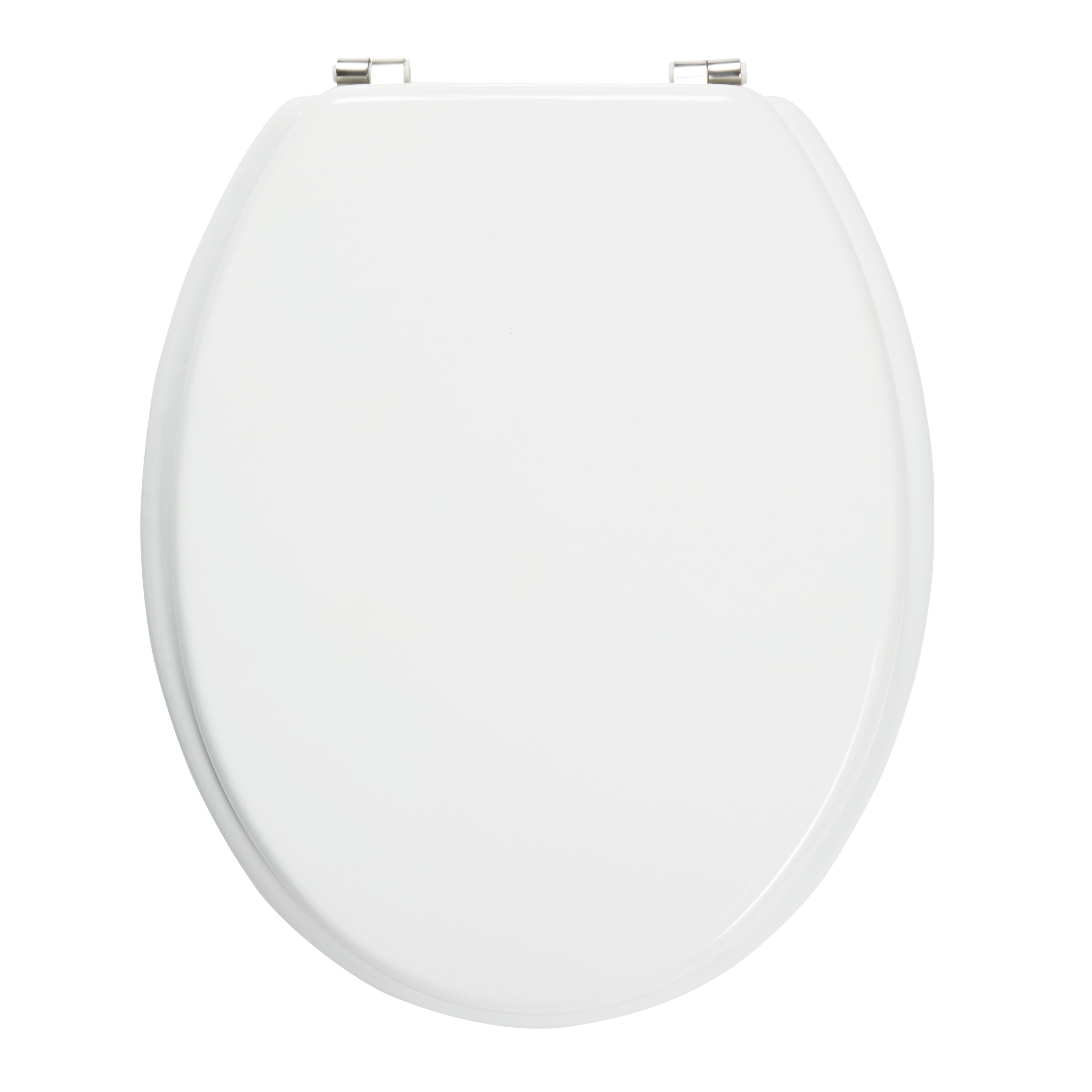 GoodHome Palmi White Round Standard close Toilet seat
