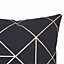 GoodHome Panaji Black Geometric Indoor Cushion (L)40cm x (W)40cm