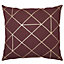 GoodHome Panaji Ruby Geometric Indoor Cushion (L)40cm x (W)40cm