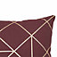 GoodHome Panaji Ruby Geometric Indoor Cushion (L)40cm x (W)40cm
