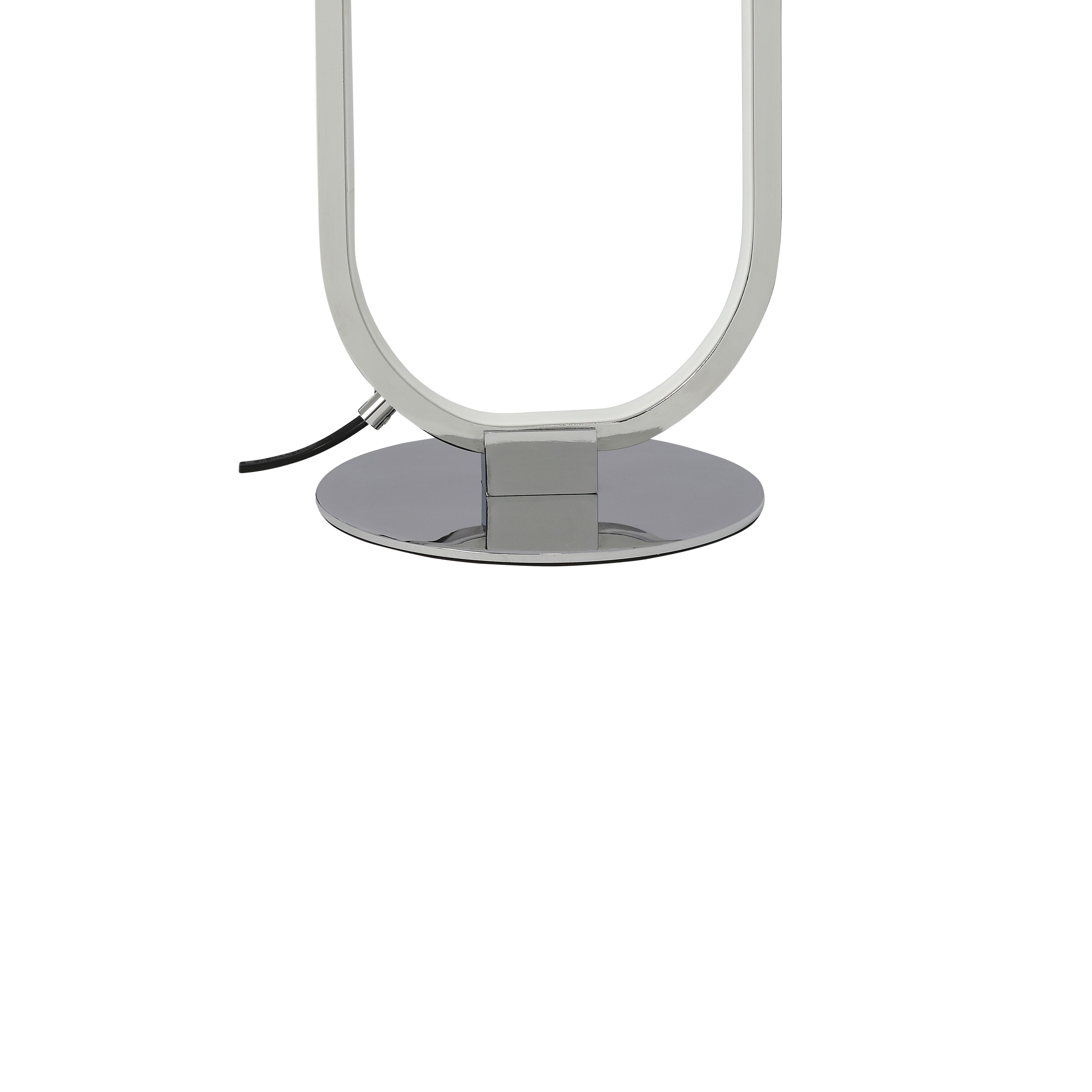 GoodHome Papua Chrome Integrated LED Oval Table light