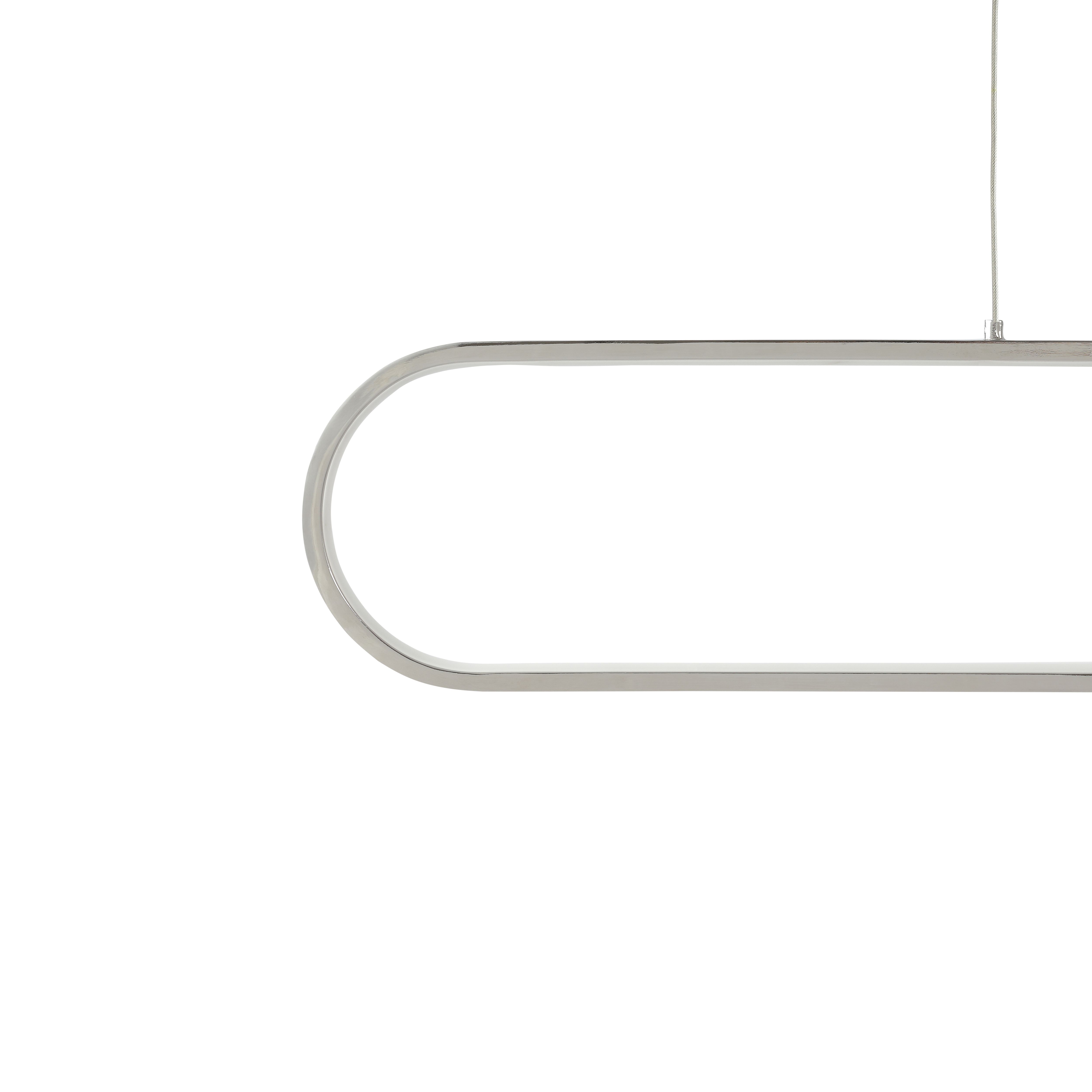 GoodHome papua Satin Silver effect LED Pendant ceiling light, (Dia)100mm