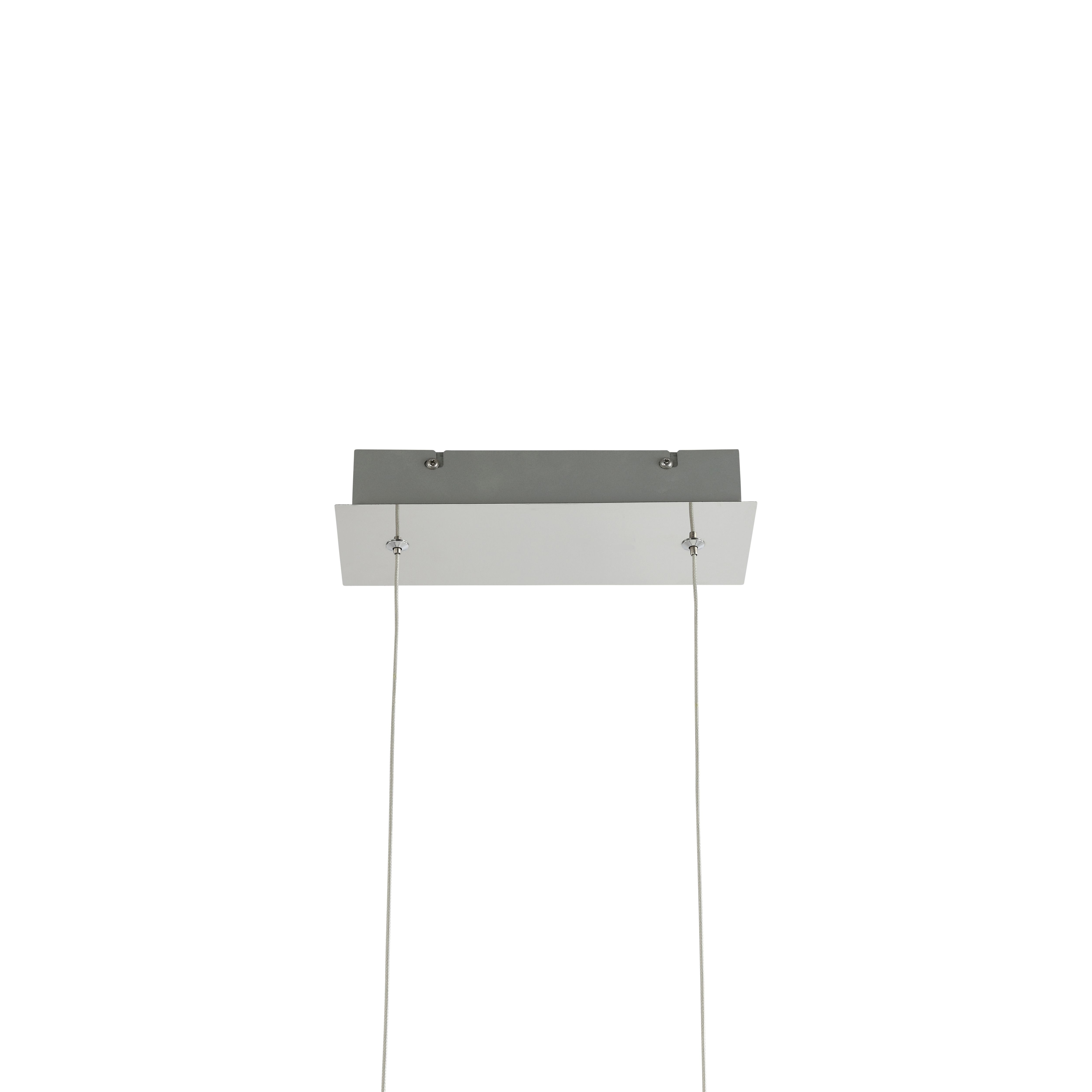 GoodHome papua Satin Silver effect LED Pendant ceiling light, (Dia)100mm