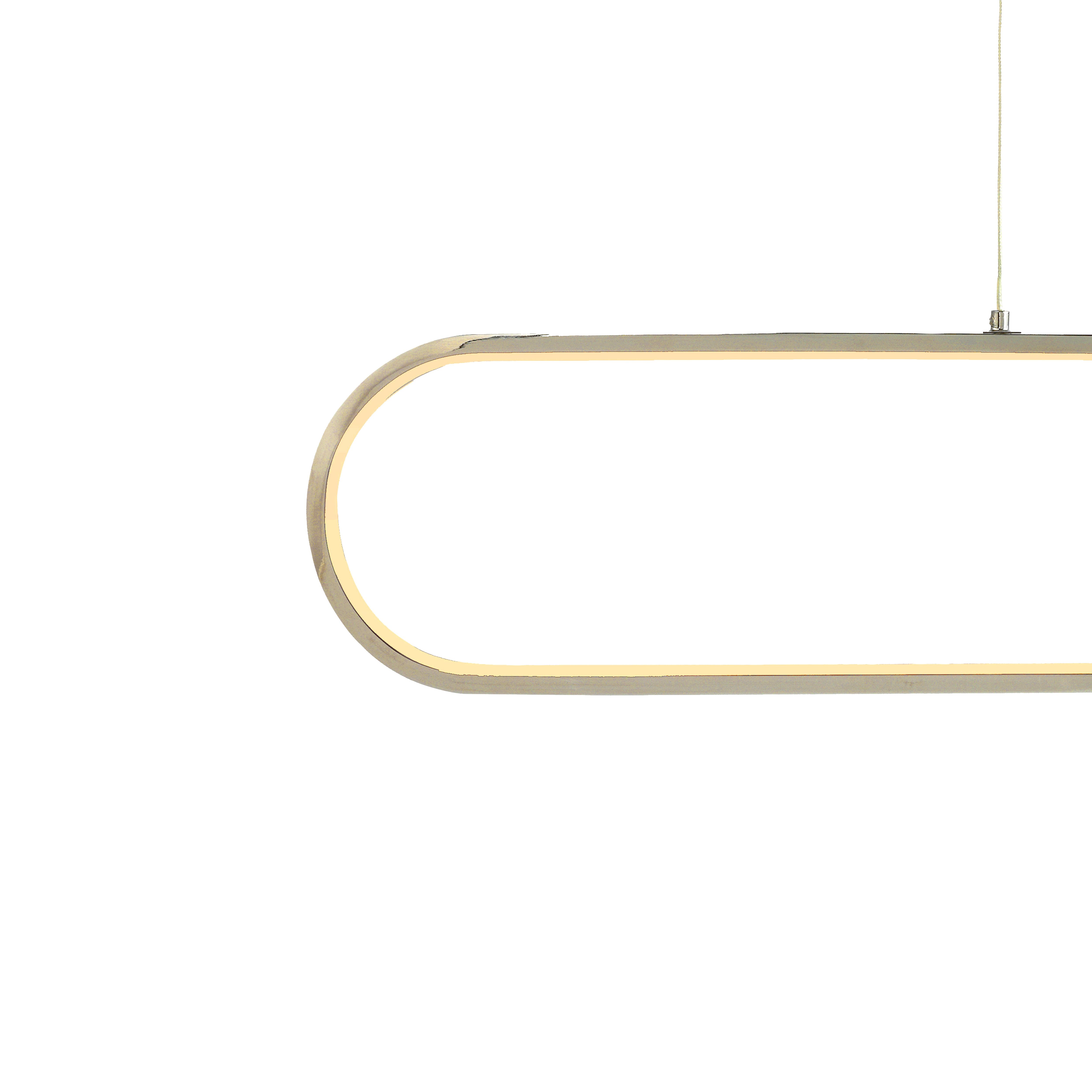 GoodHome papua Satin Silver effect LED Pendant ceiling light, (Dia)100mm