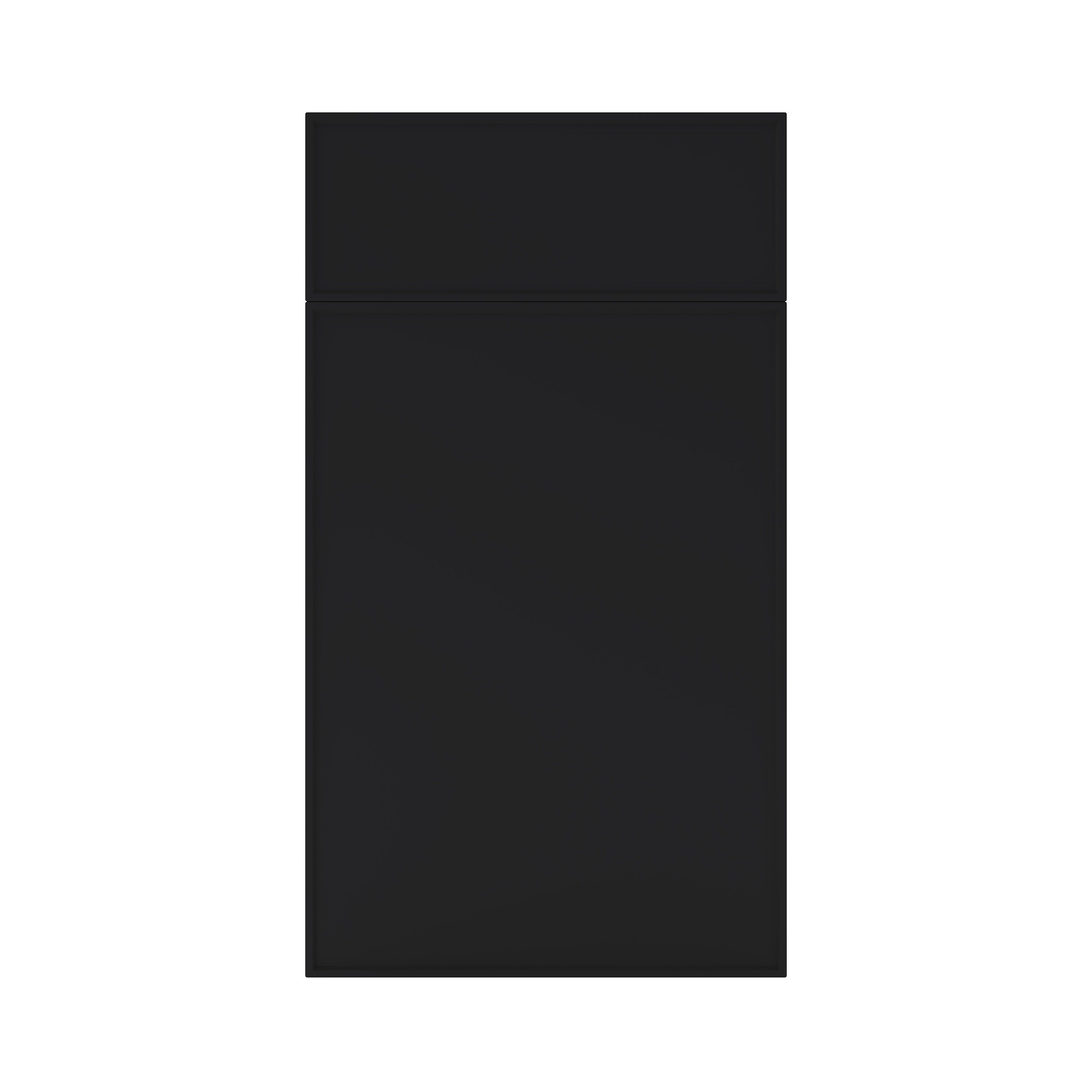GoodHome Pasilla Matt carbon thin frame slab Drawerline Cabinet door, (W)400mm (H)715mm (T)20mm