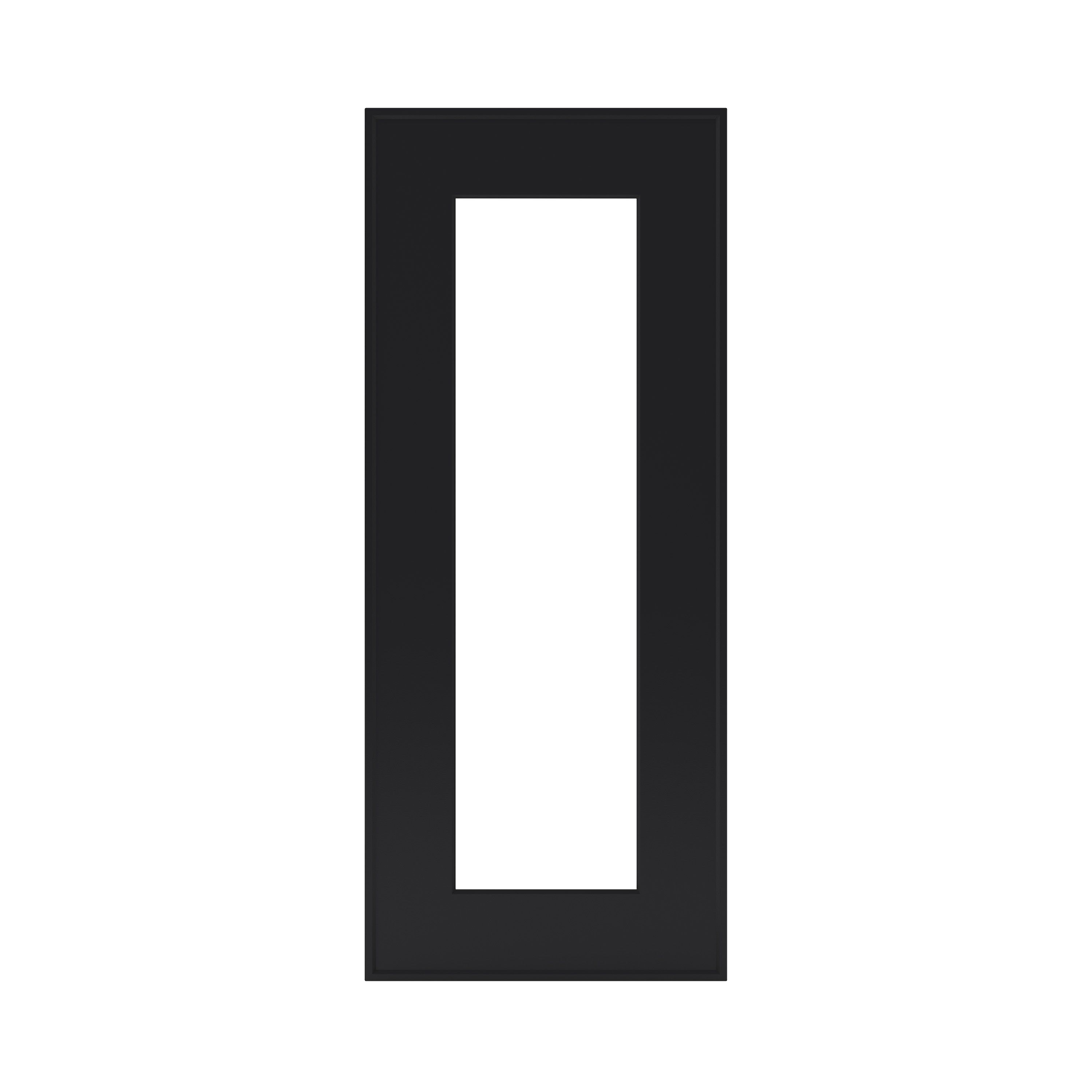 GoodHome Pasilla Matt carbon thin frame slab Glazed Cabinet door (W)300mm (H)715mm (T)20mm