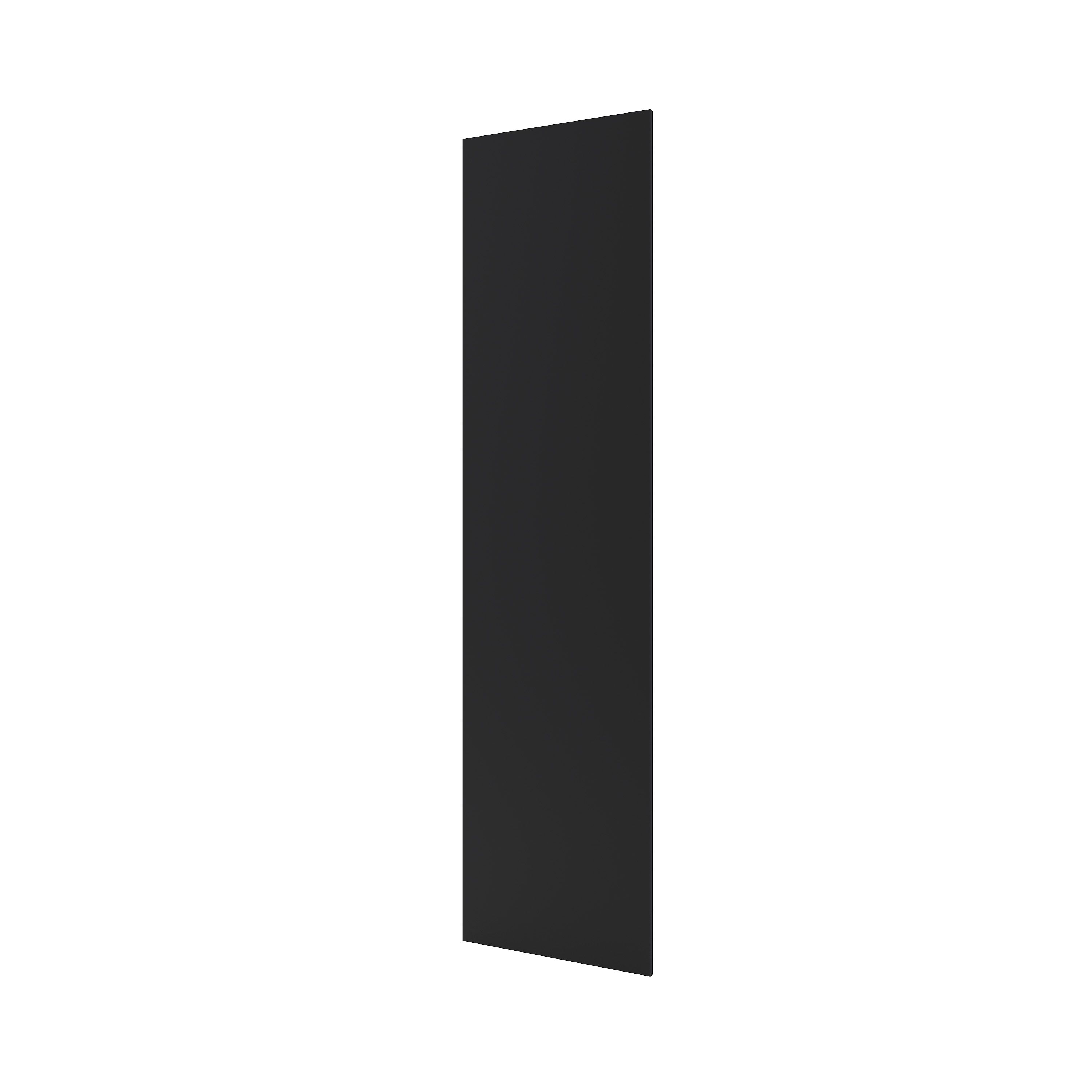 GoodHome Pasilla Matt carbon thin frame slab Standard End panel (H)2400mm (W)610mm