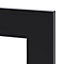 GoodHome Pasilla Matt carbon thin frame slab Tall glazed Cabinet door (W)300mm (H)895mm (T)20mm