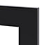 GoodHome Pasilla Matt carbon thin frame slab Tall glazed Cabinet door (W)500mm (H)895mm (T)20mm