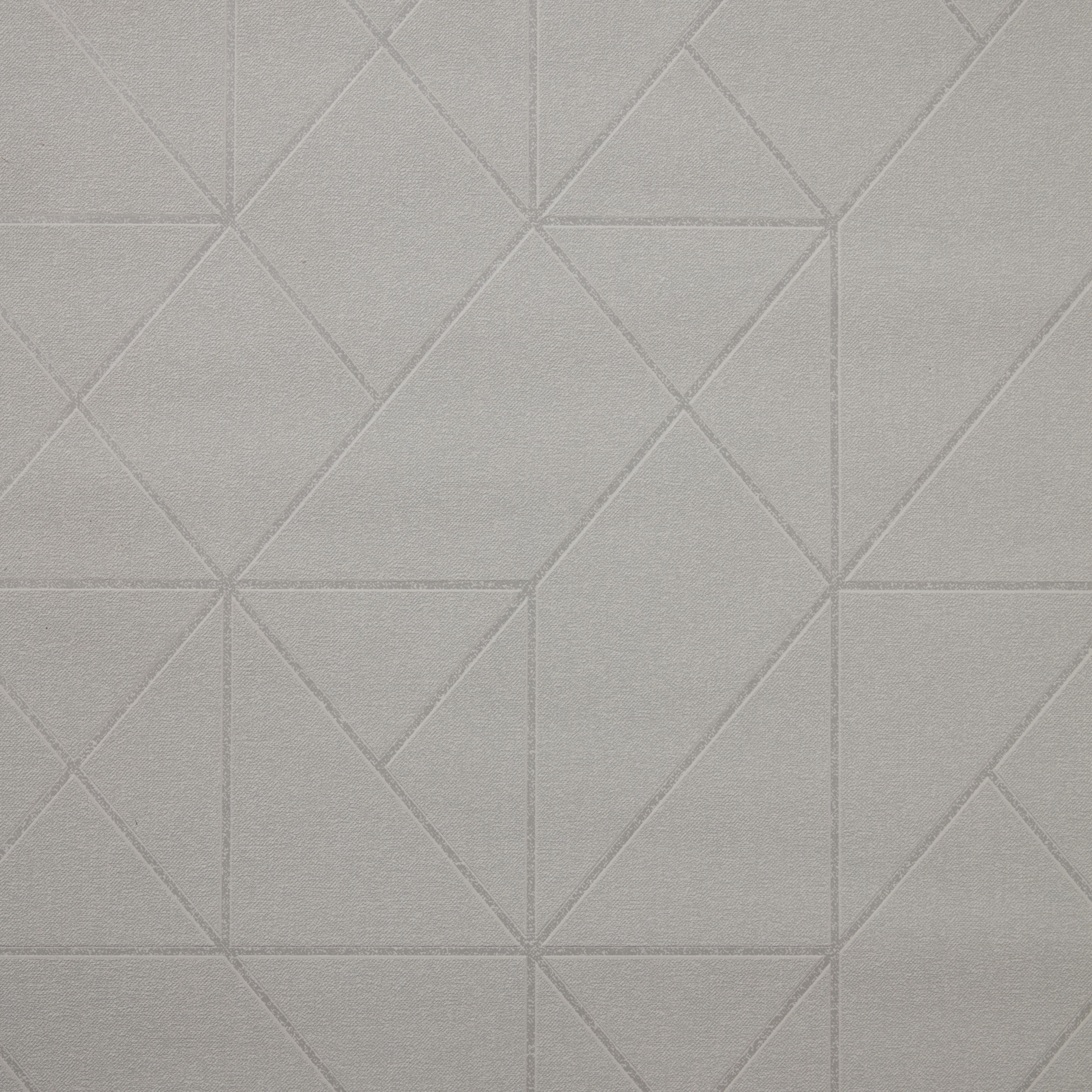 GoodHome Patula Taupe Ridged effect Geometric Textured Wallpaper Sample