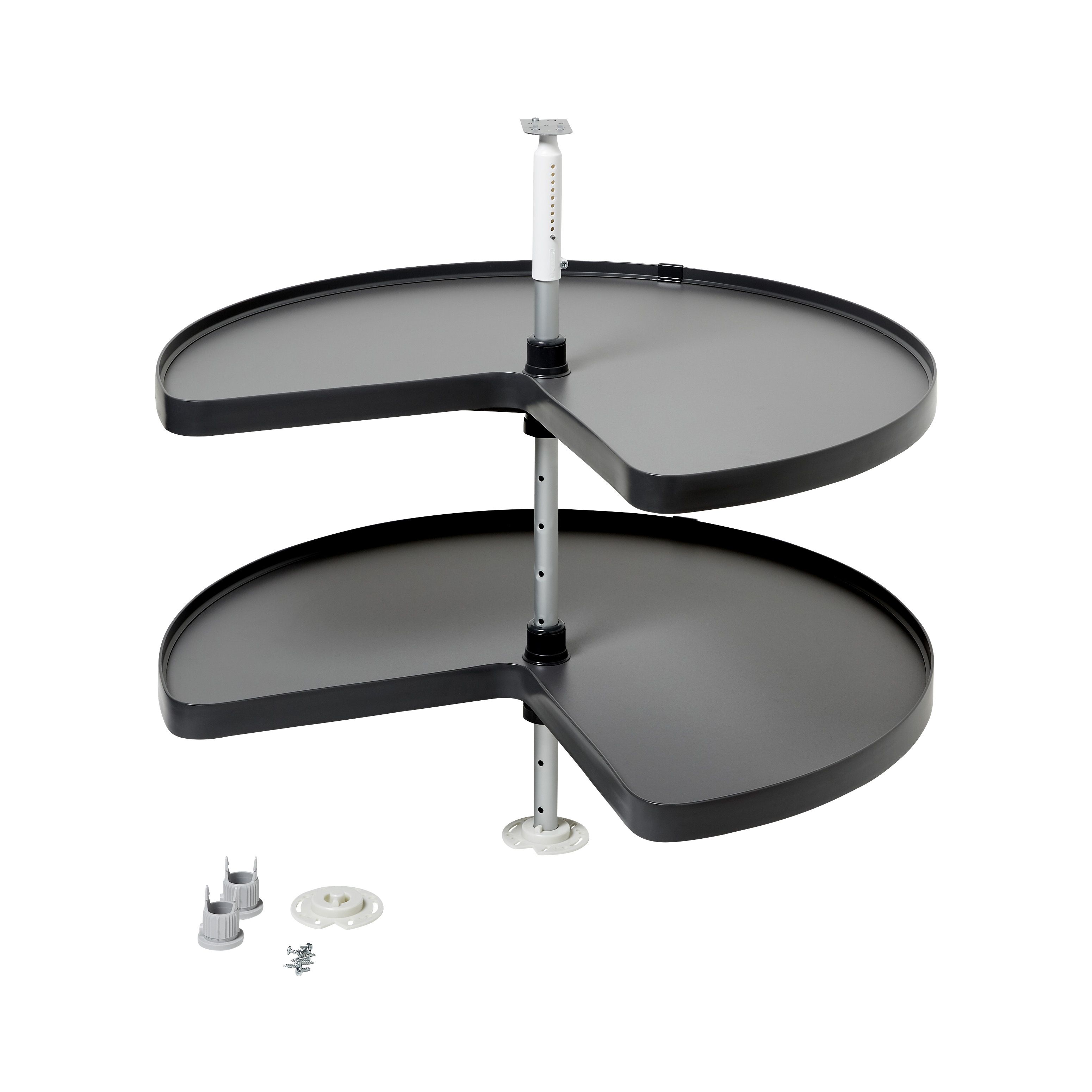 GoodHome Pebre Anthracite Not soft close Pull out storage, (H)639mm (W)830mm
