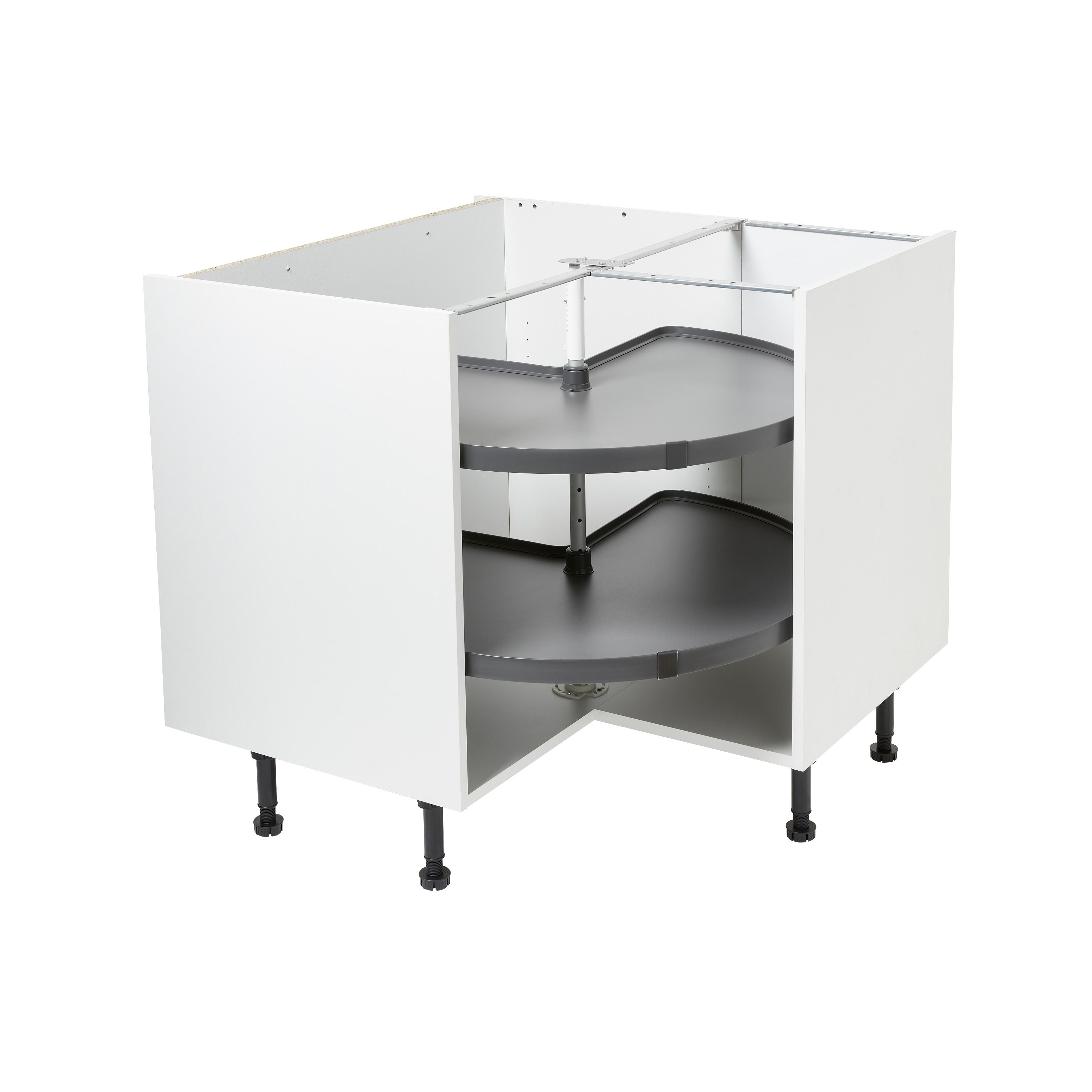 GoodHome Pebre Anthracite Not soft close Pull out storage, (H)639mm (W)830mm