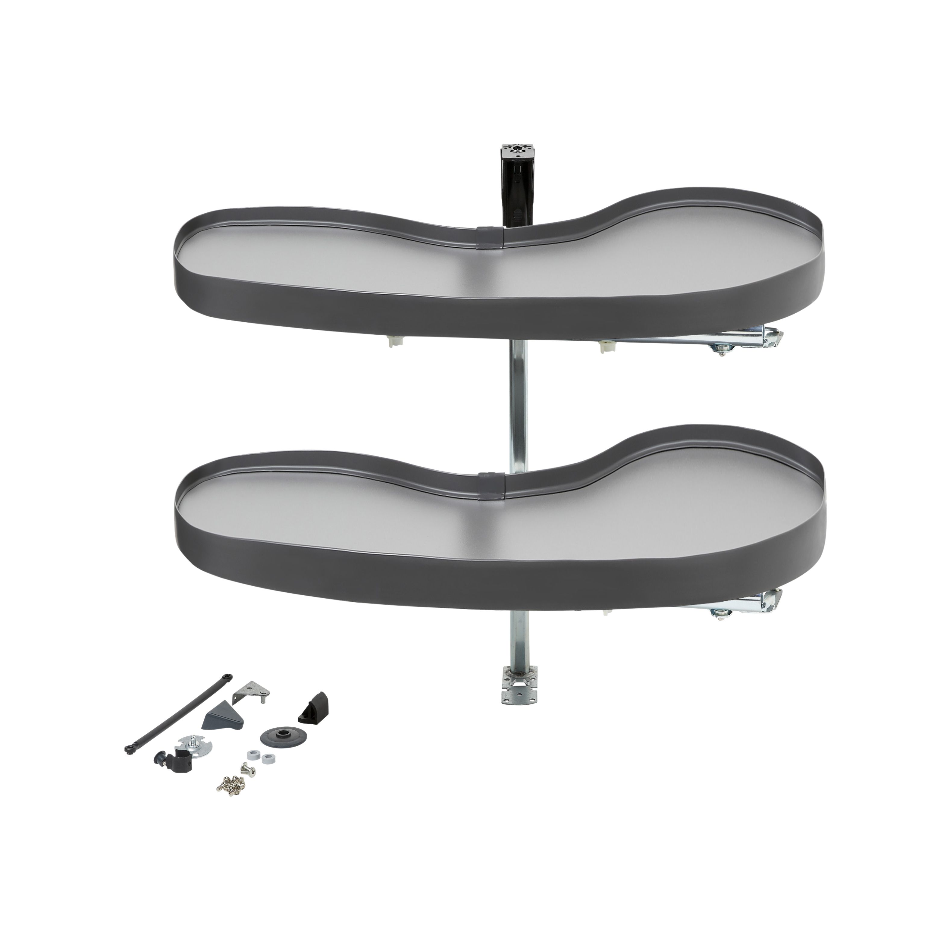 GoodHome Pebre Anthracite Softclose Pull out storage, (H)698mm (W