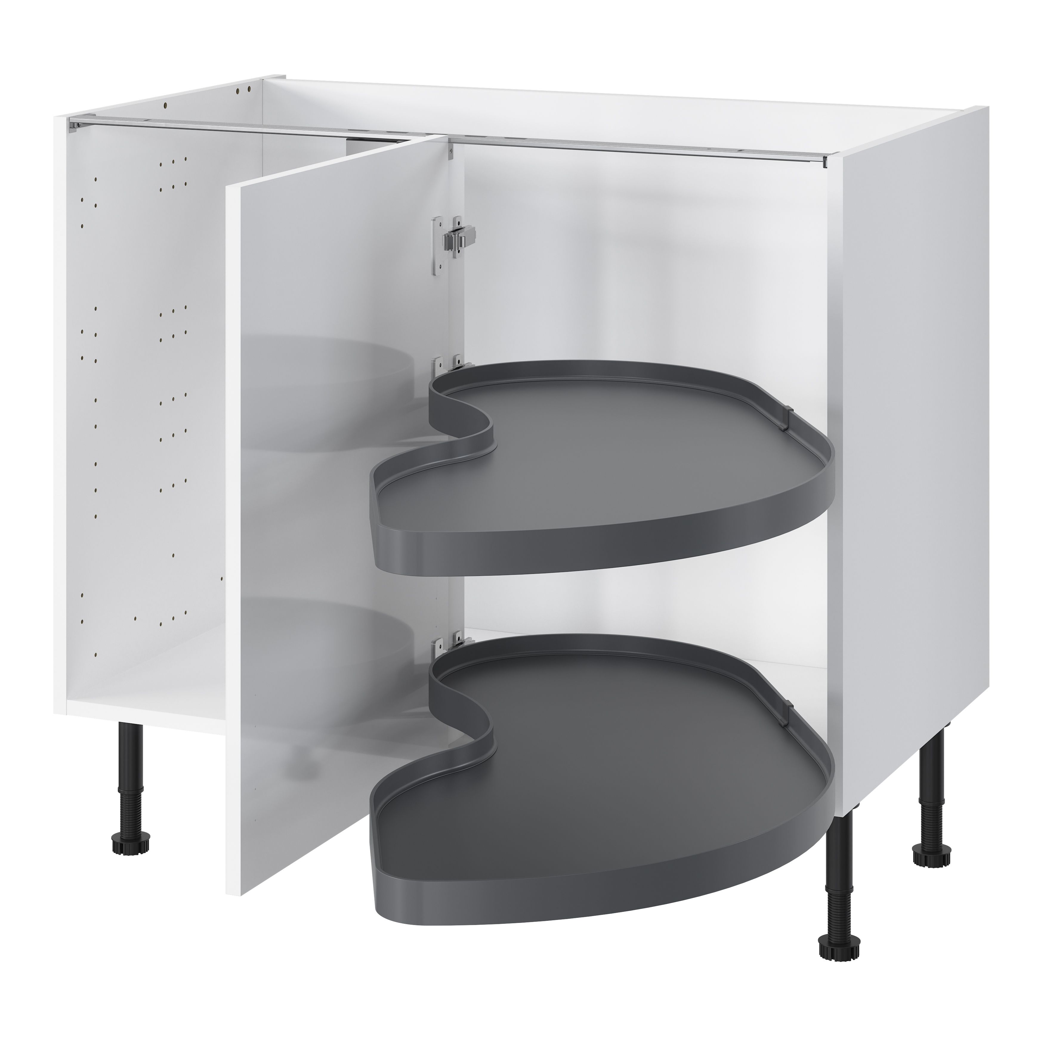 GoodHome Pebre Anthracite Soft-close Pull out storage, (H)698mm (W)865mm