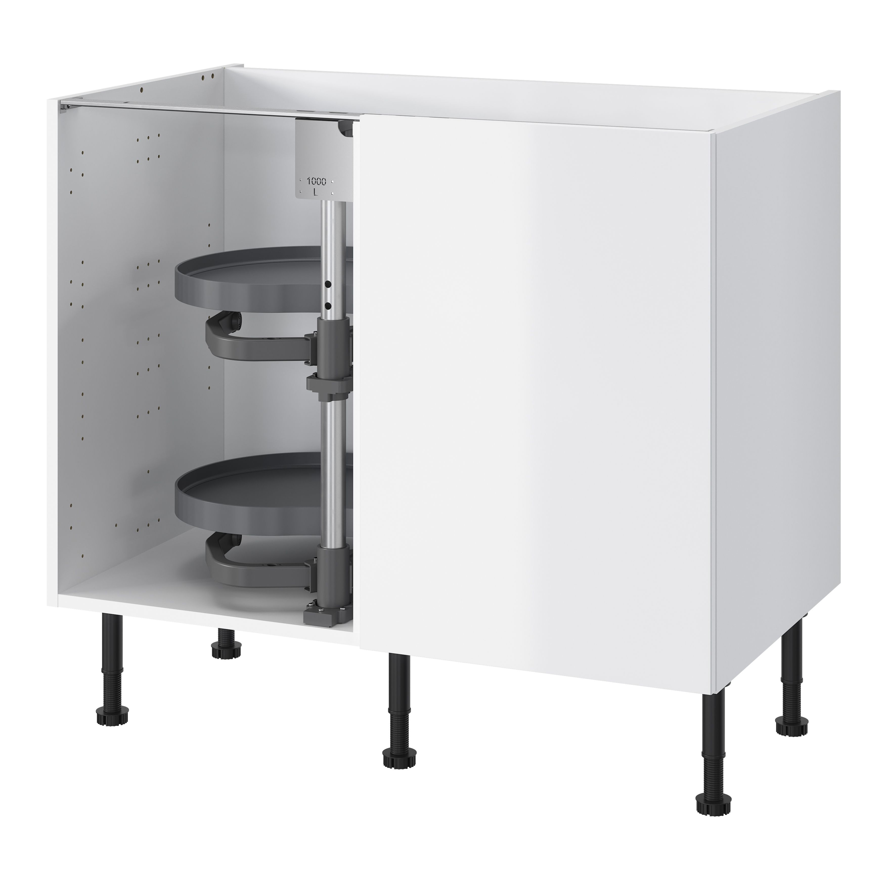 GoodHome Pebre Anthracite Soft-close Pull out storage, (H)698mm (W)865mm