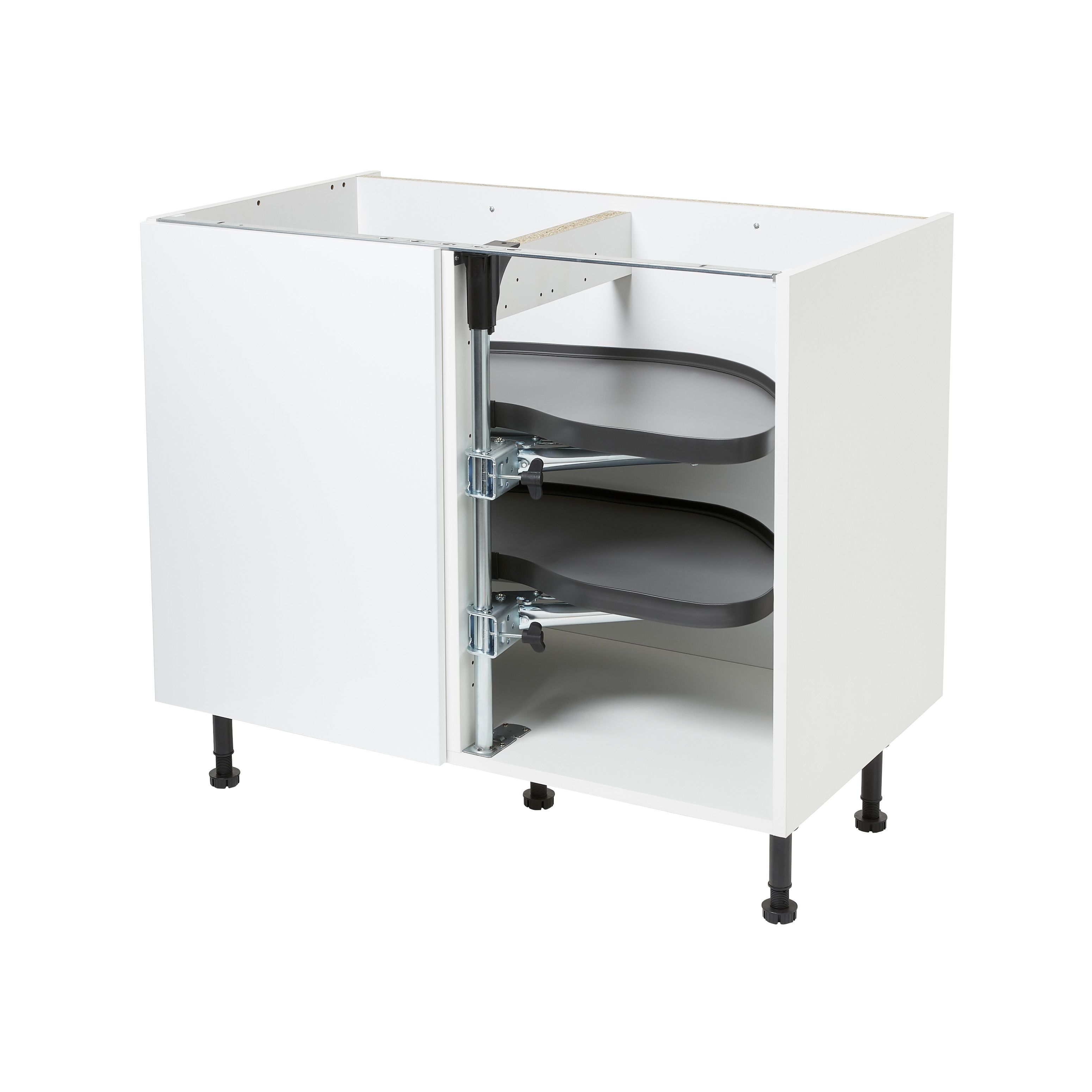 GoodHome Pebre Anthracite Soft-close Pull out storage, (H)698mm (W)865mm