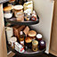 GoodHome Pebre Soft-close LH Corner cabinet Pull-out storage