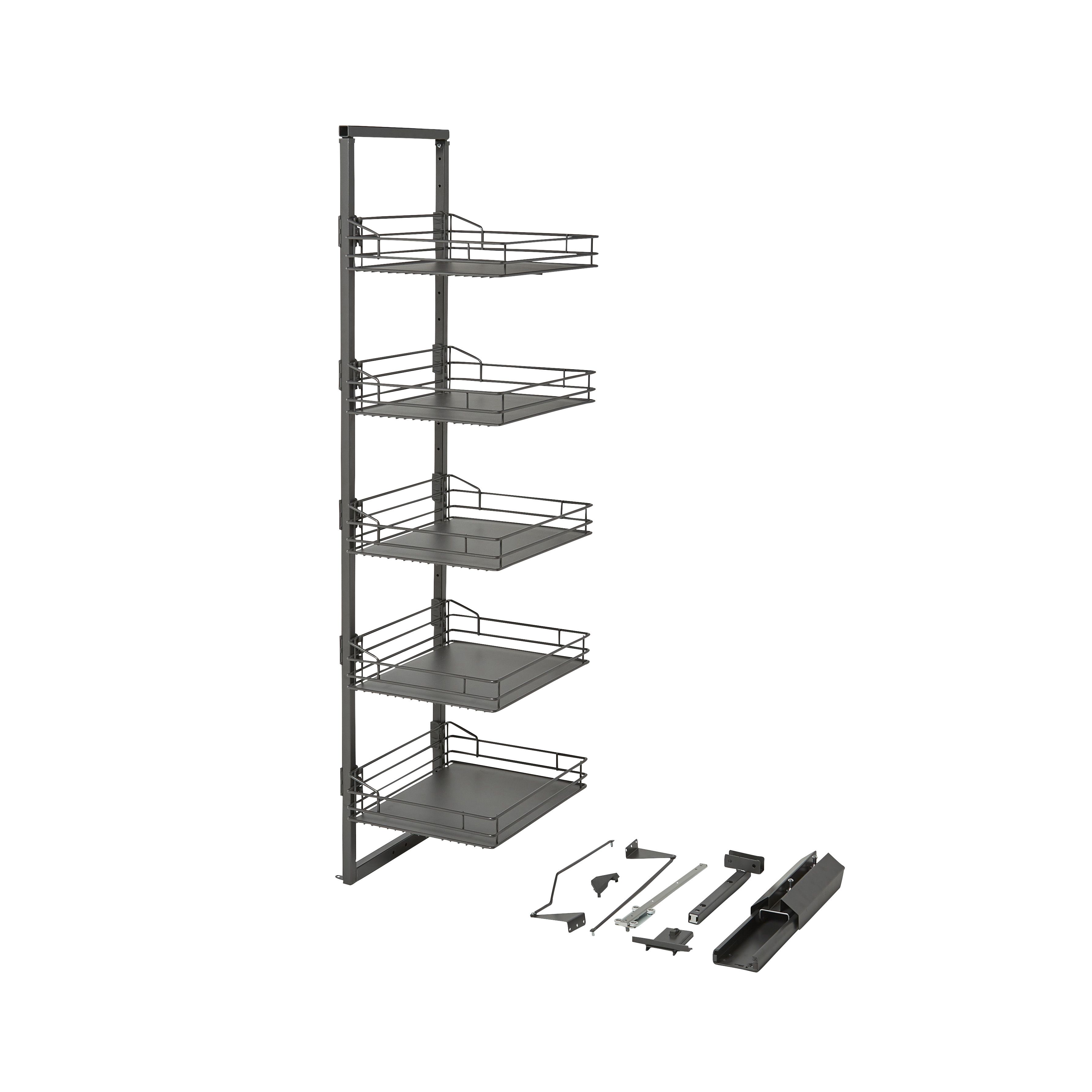GoodHome Pebre Soft close runners Larder Pull-out storage