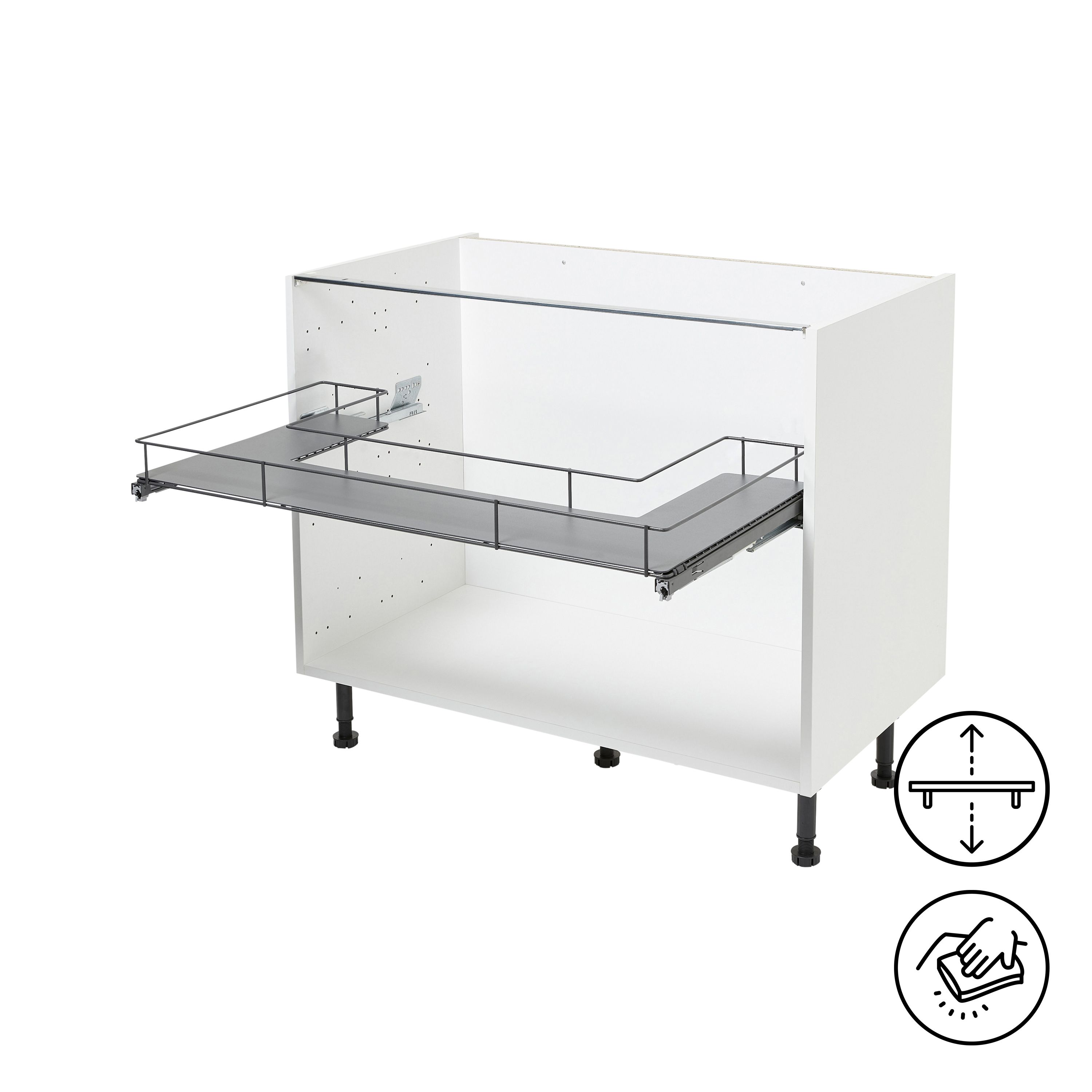 GoodHome Pebre Under-sink Pull-out storage
