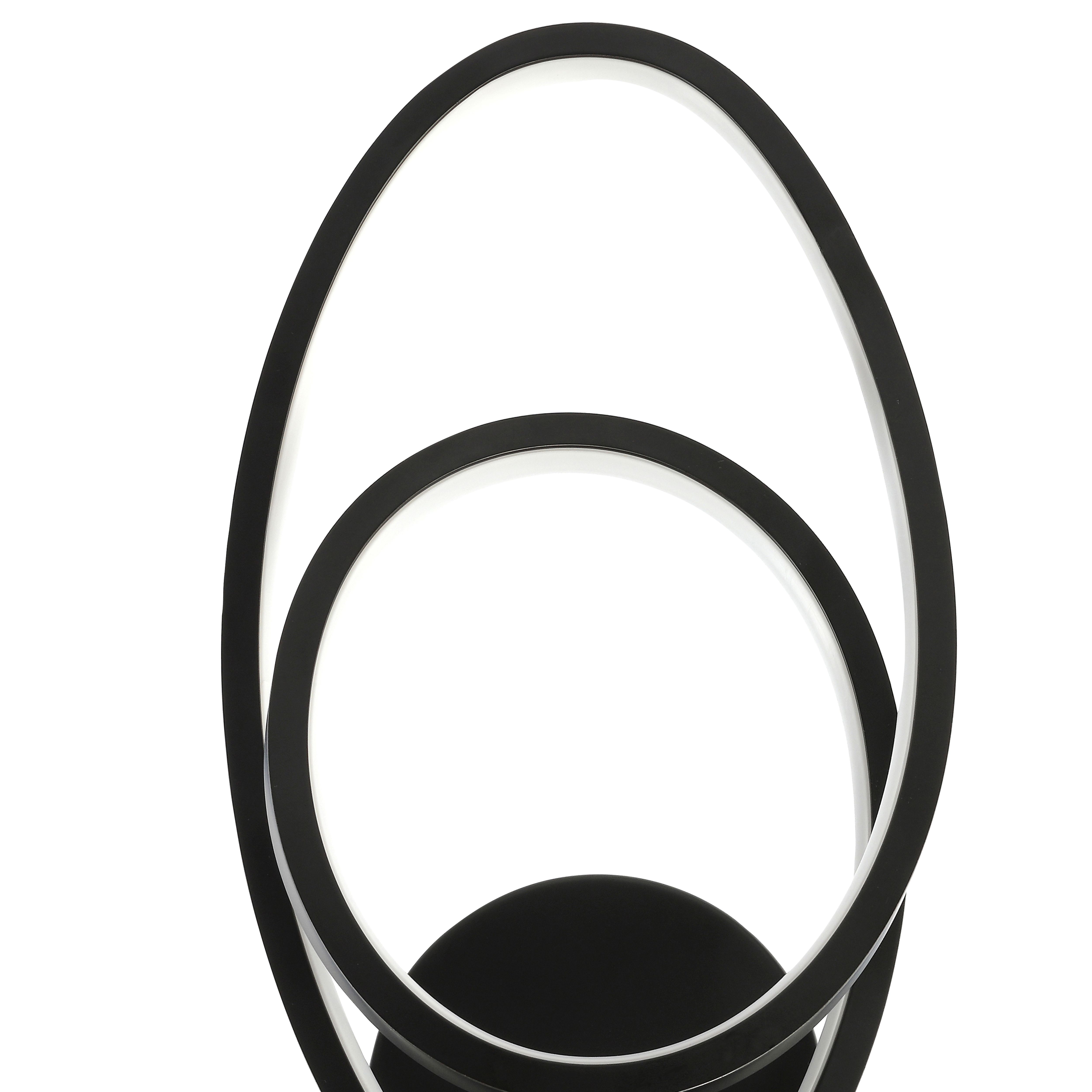 GoodHome Pegmati Matt Black Paint effect Wired LED Wall light