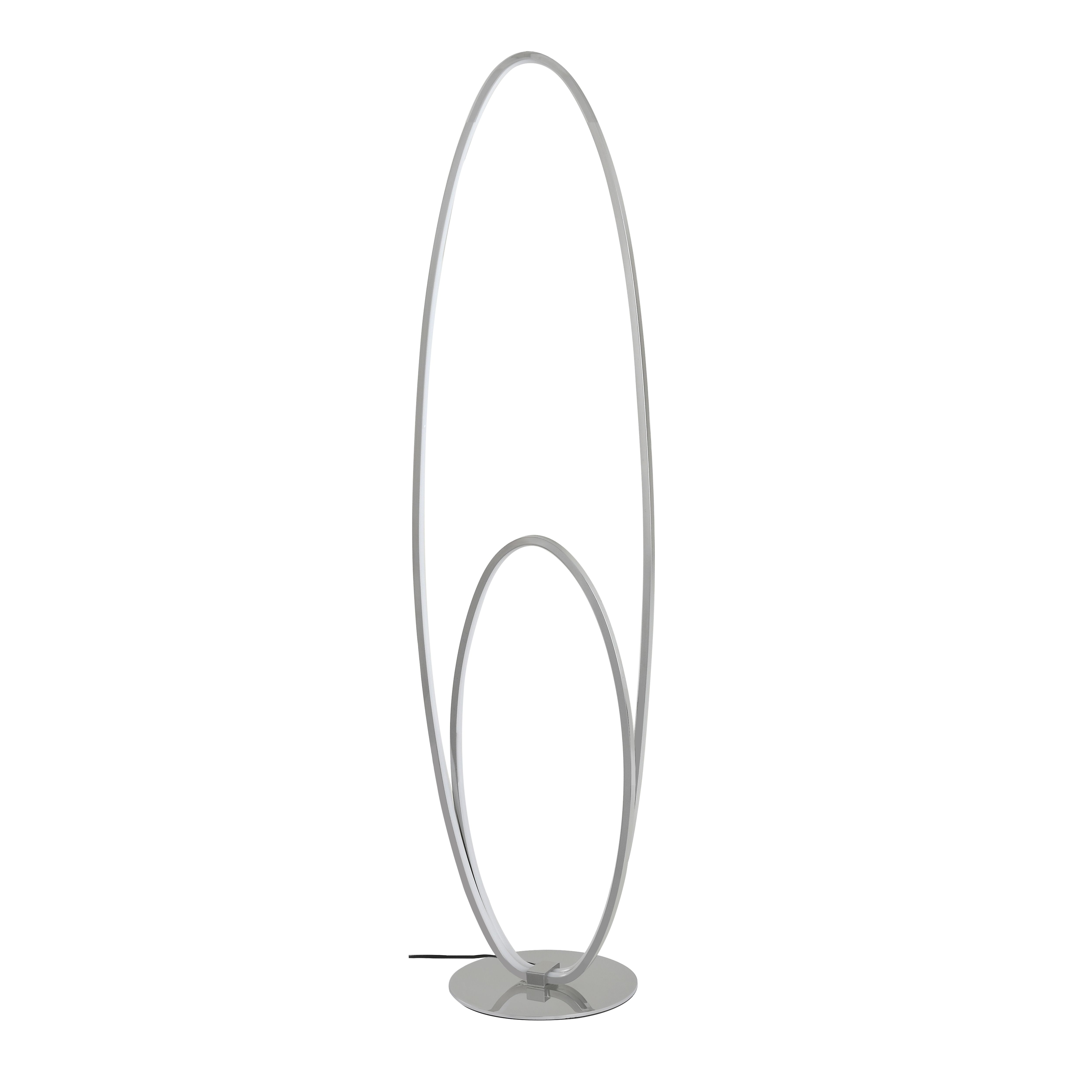 GoodHome Pegmati Silver effect LED Floor lamp