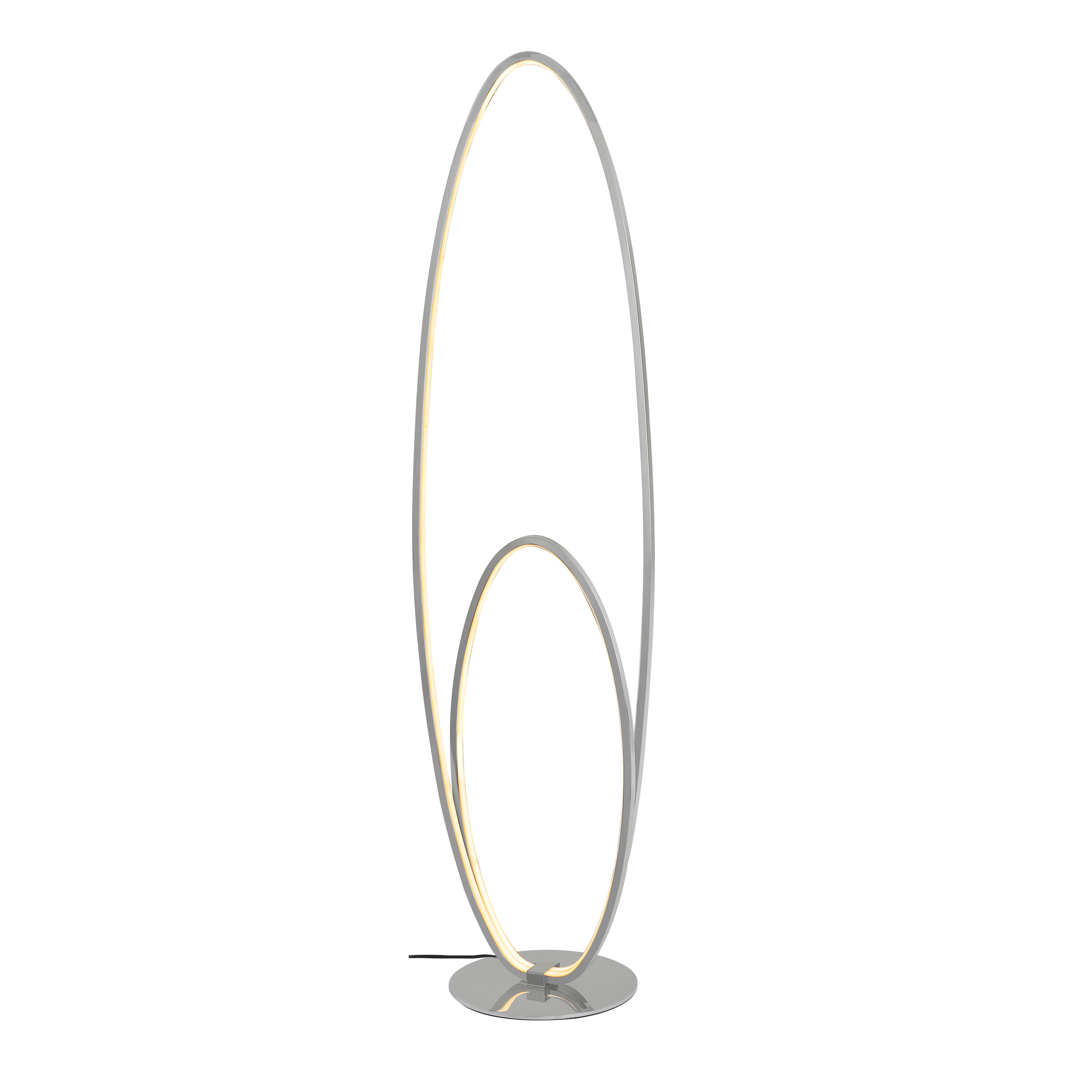 GoodHome Pegmati Silver effect LED Floor lamp