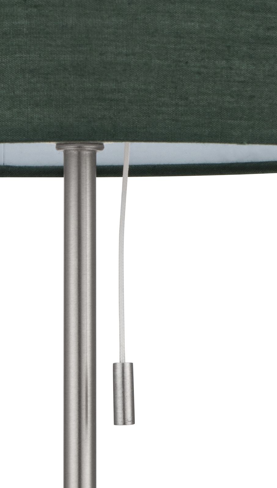 GoodHome Penistone Brushed Green Chrome effect Straight Table lamp
