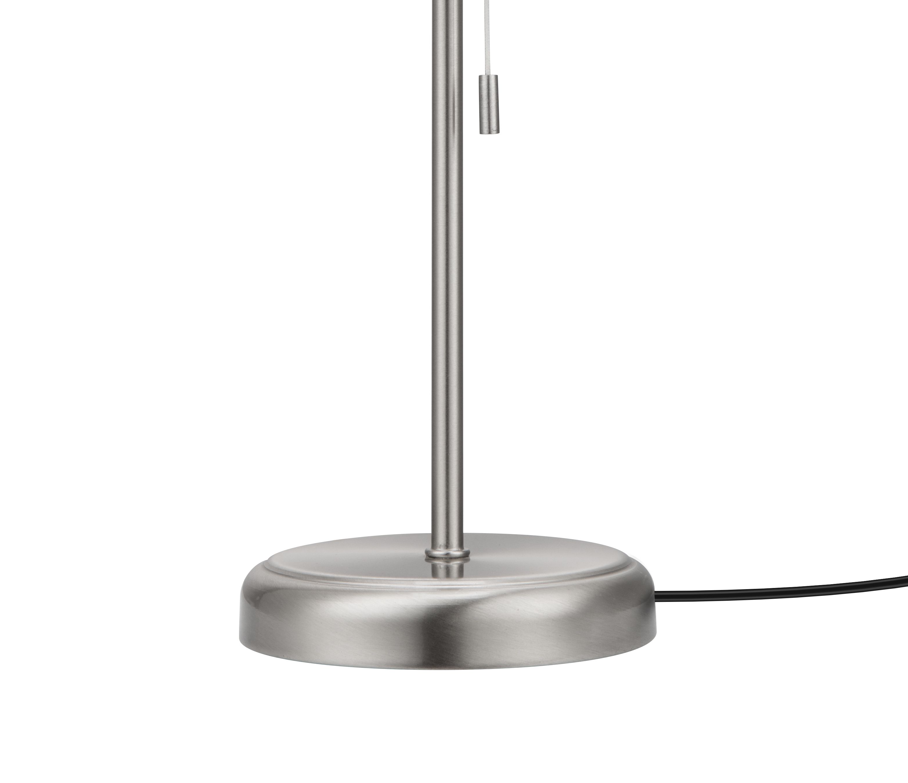 GoodHome Penistone Brushed Mustard Chrome effect Straight Table lamp