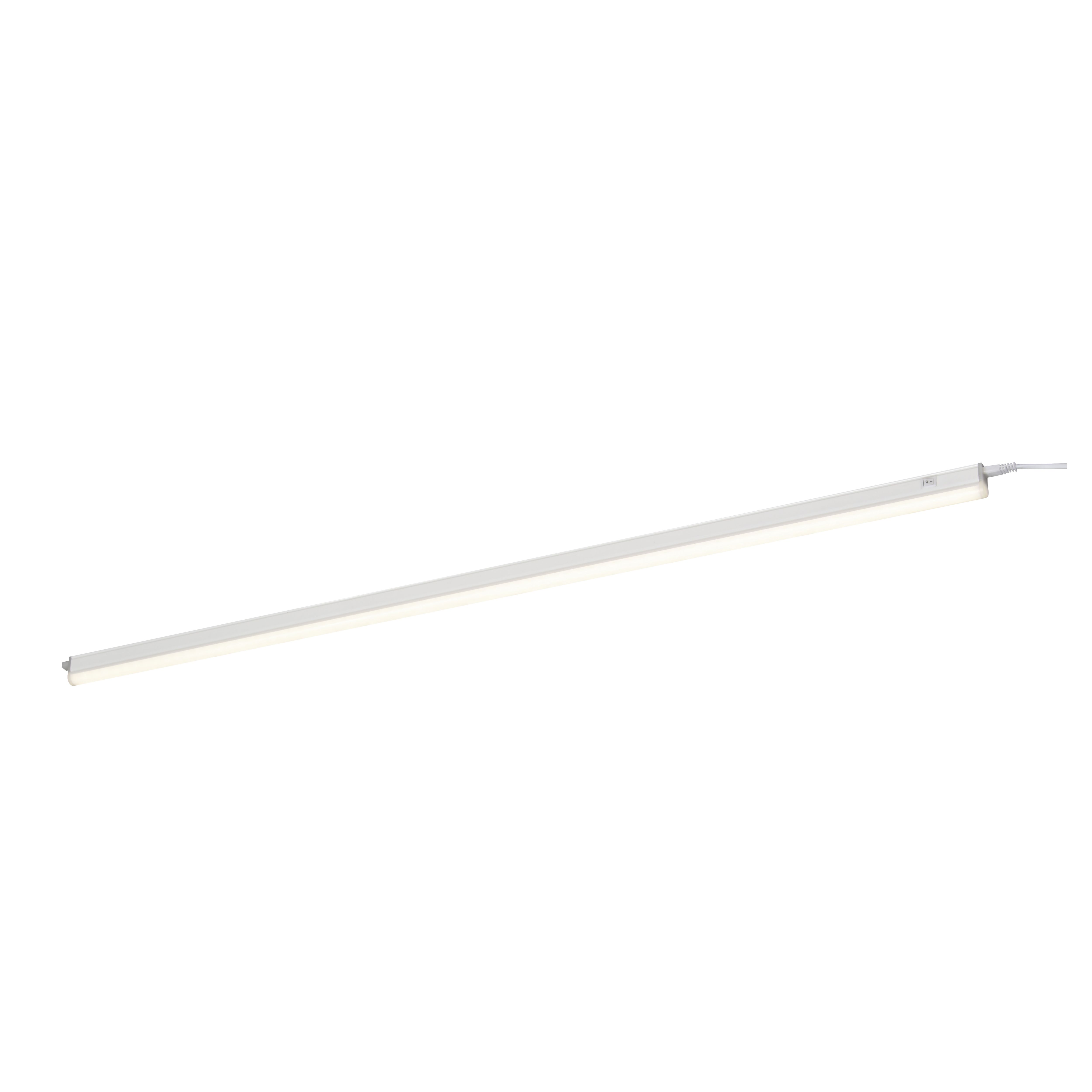 GoodHome Periera White Mains-powered LED Neutral white Under cabinet light - IP20 (L)1112mm (W)24mm