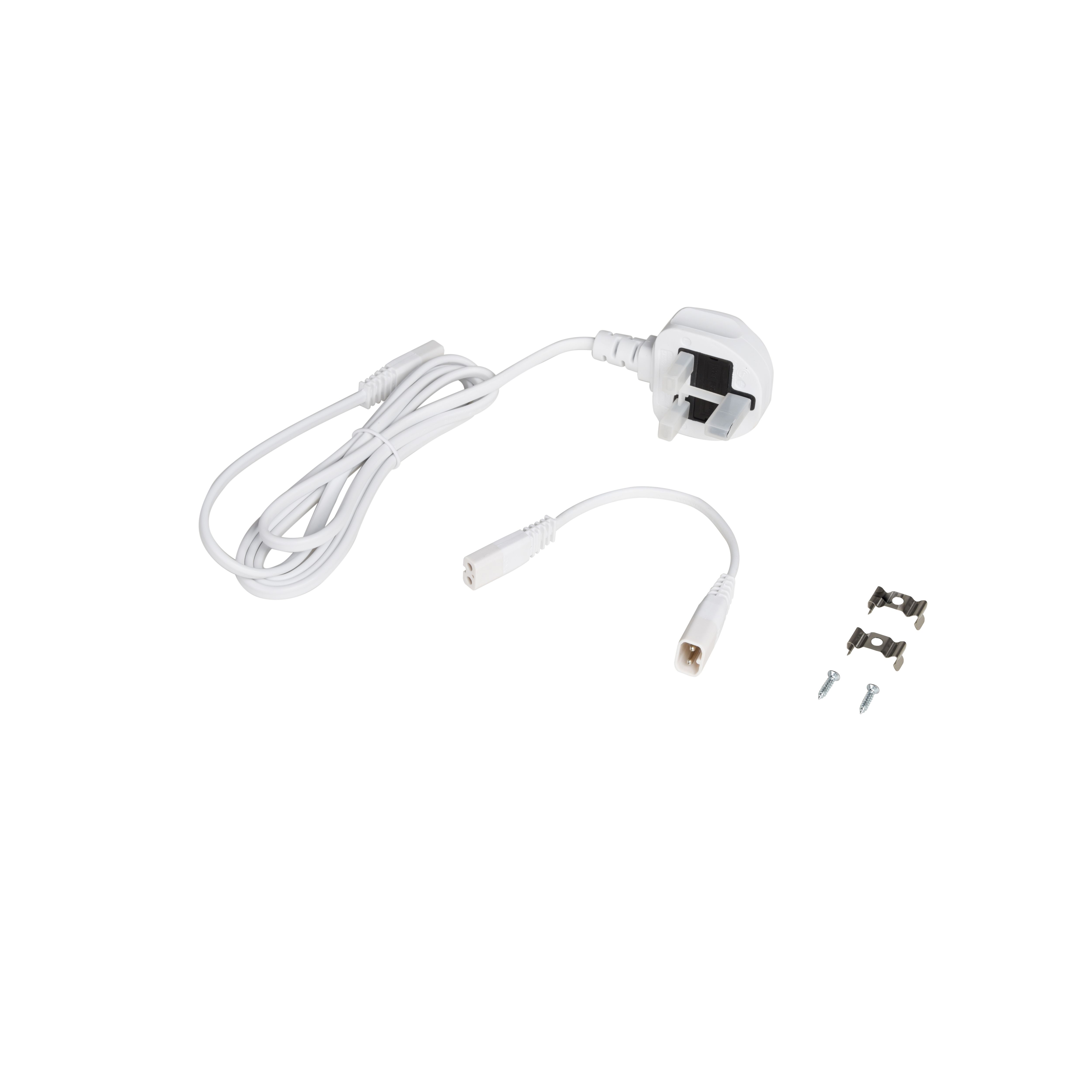 GoodHome Periera White Mains-powered LED Neutral white Under cabinet light - IP20 (L)1112mm (W)24mm
