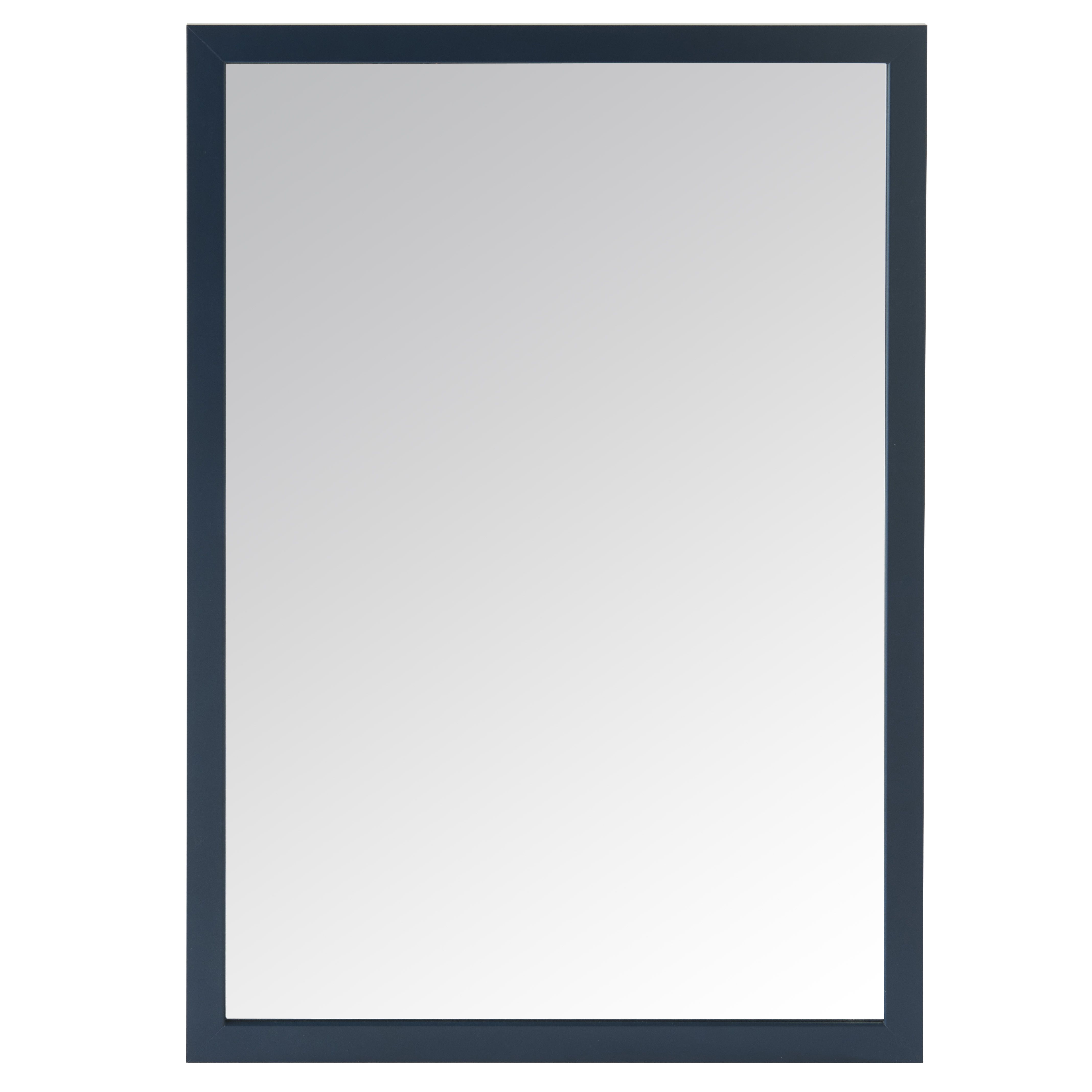 GoodHome Perma Blue Rectangular Bathroom Mirror (H)700mm (W)1000mm