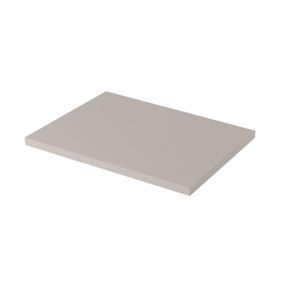 GoodHome Perma Satin Grey Square edge MDF Bathroom Worktop 2.8cm x 60.5cm