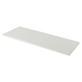 GoodHome Perma Satin White Square edge MDF Worktop (T) 2.8cm x (L) 120.5cm x (W) 45.2cm