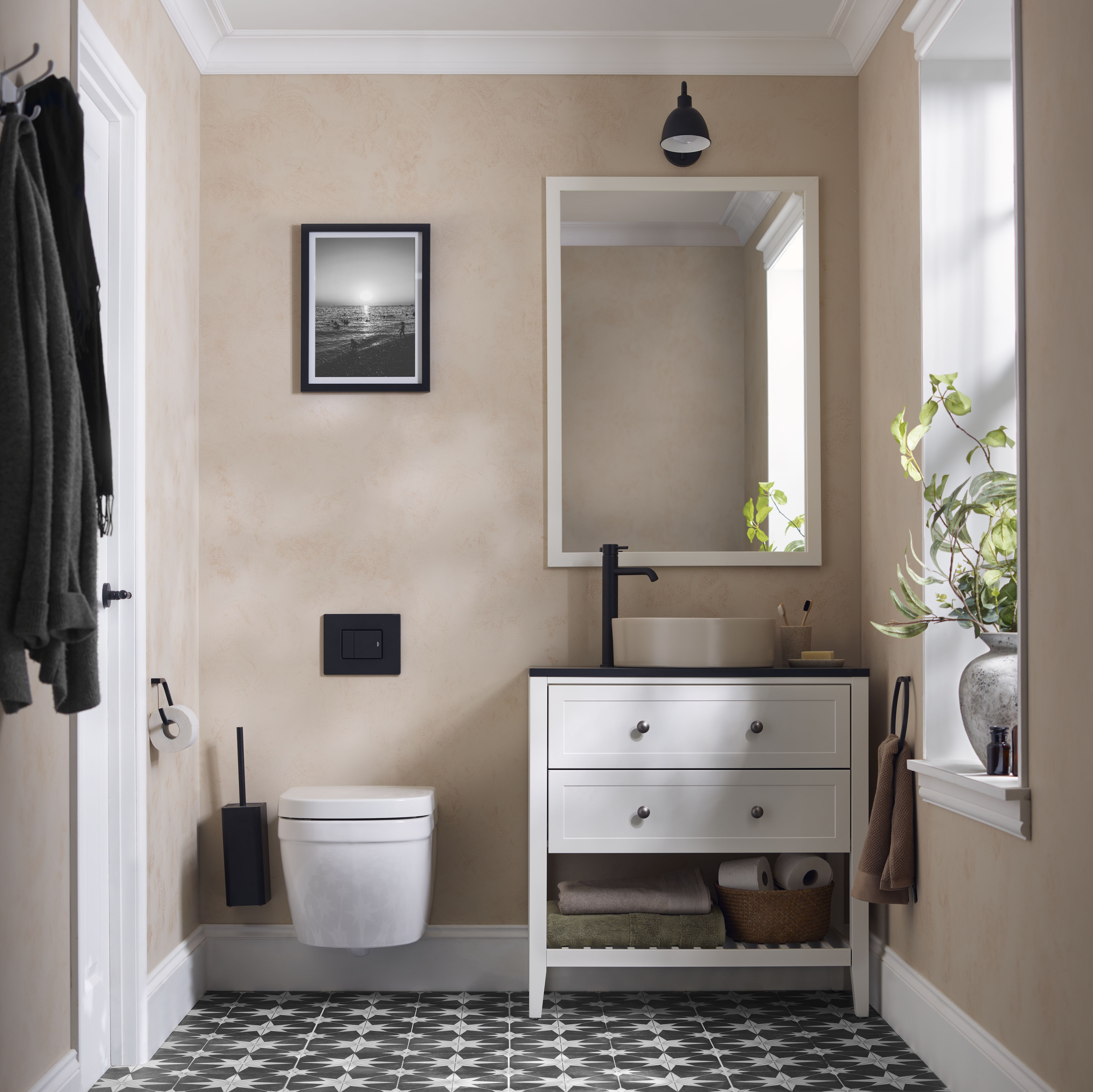 GoodHome Perma White Rectangular Bathroom Mirror (H)700mm (W)1000mm