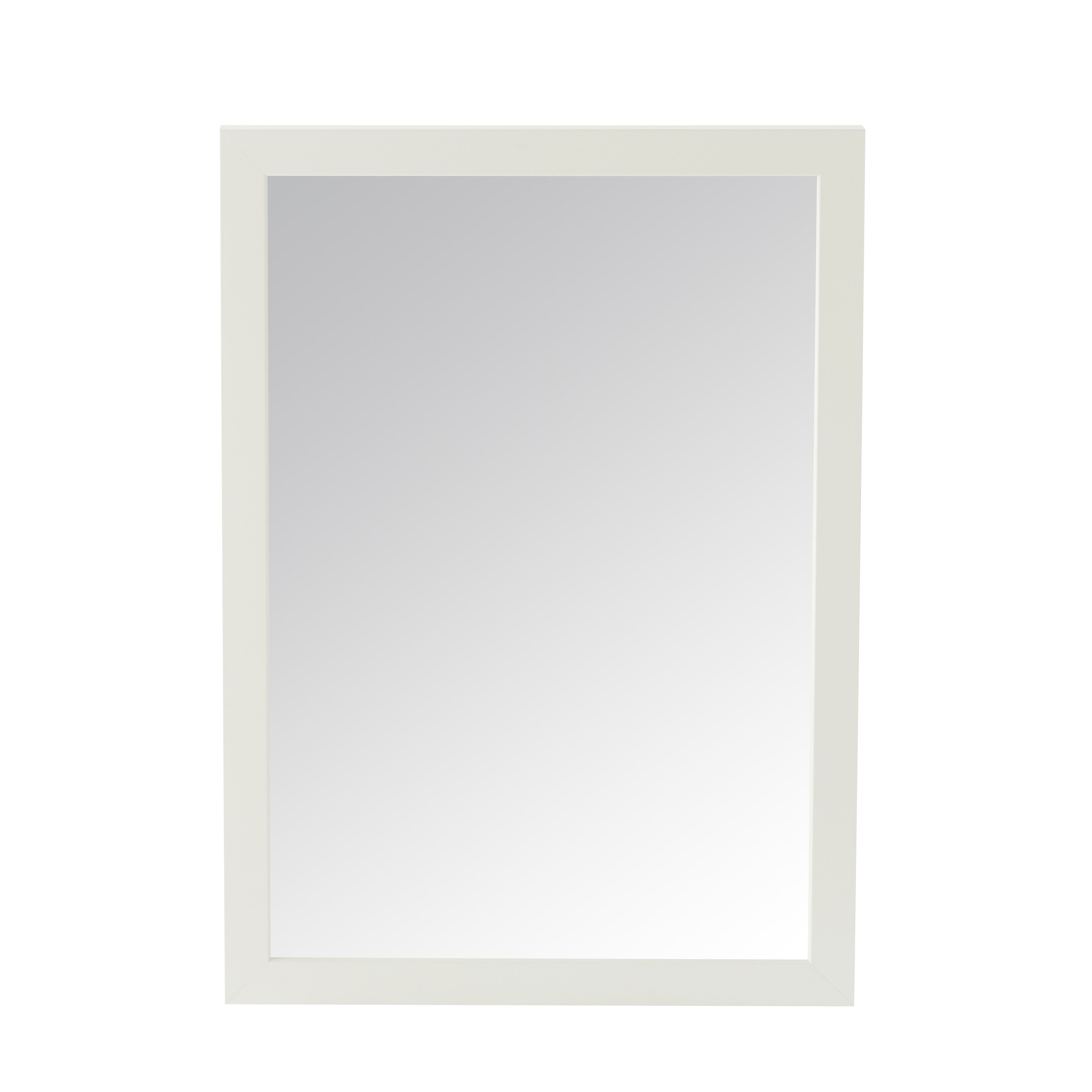GoodHome Perma White Rectangular Bathroom Mirror (H)700mm (W)500mm