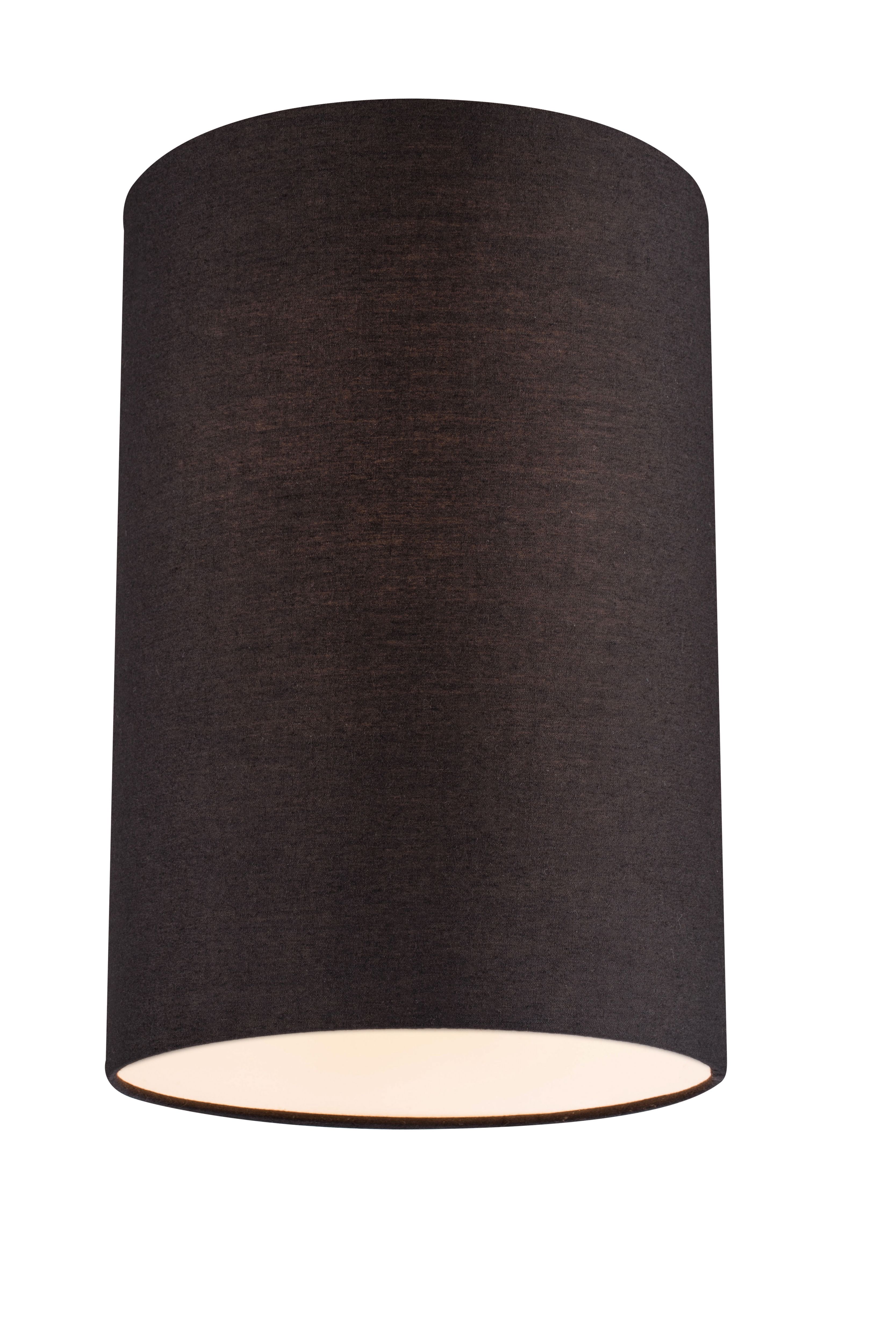 GoodHome Pibrock Charcoal Fabric dyed Light shade (D)20cm