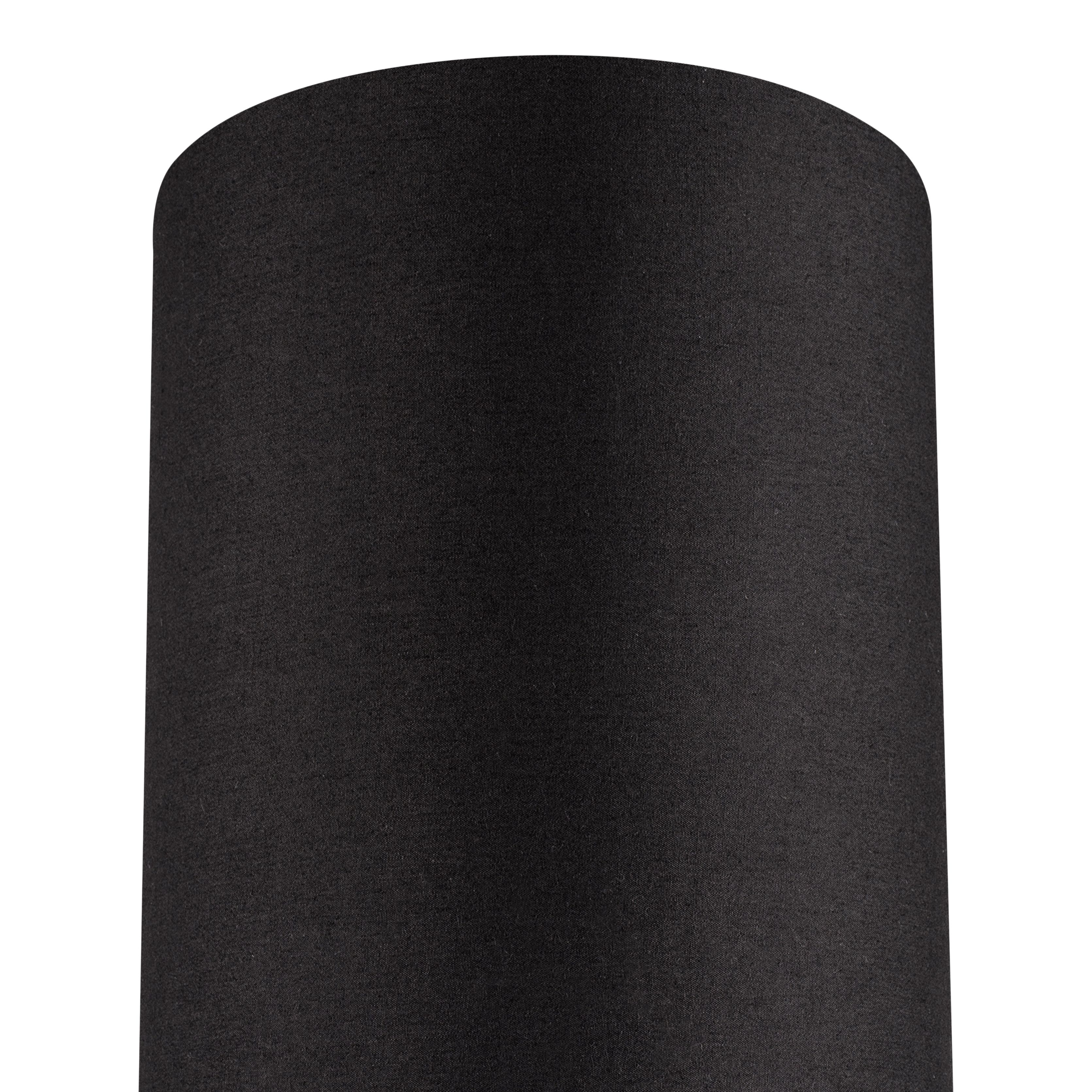 GoodHome Pibrock Charcoal Fabric dyed Light shade (D)20cm