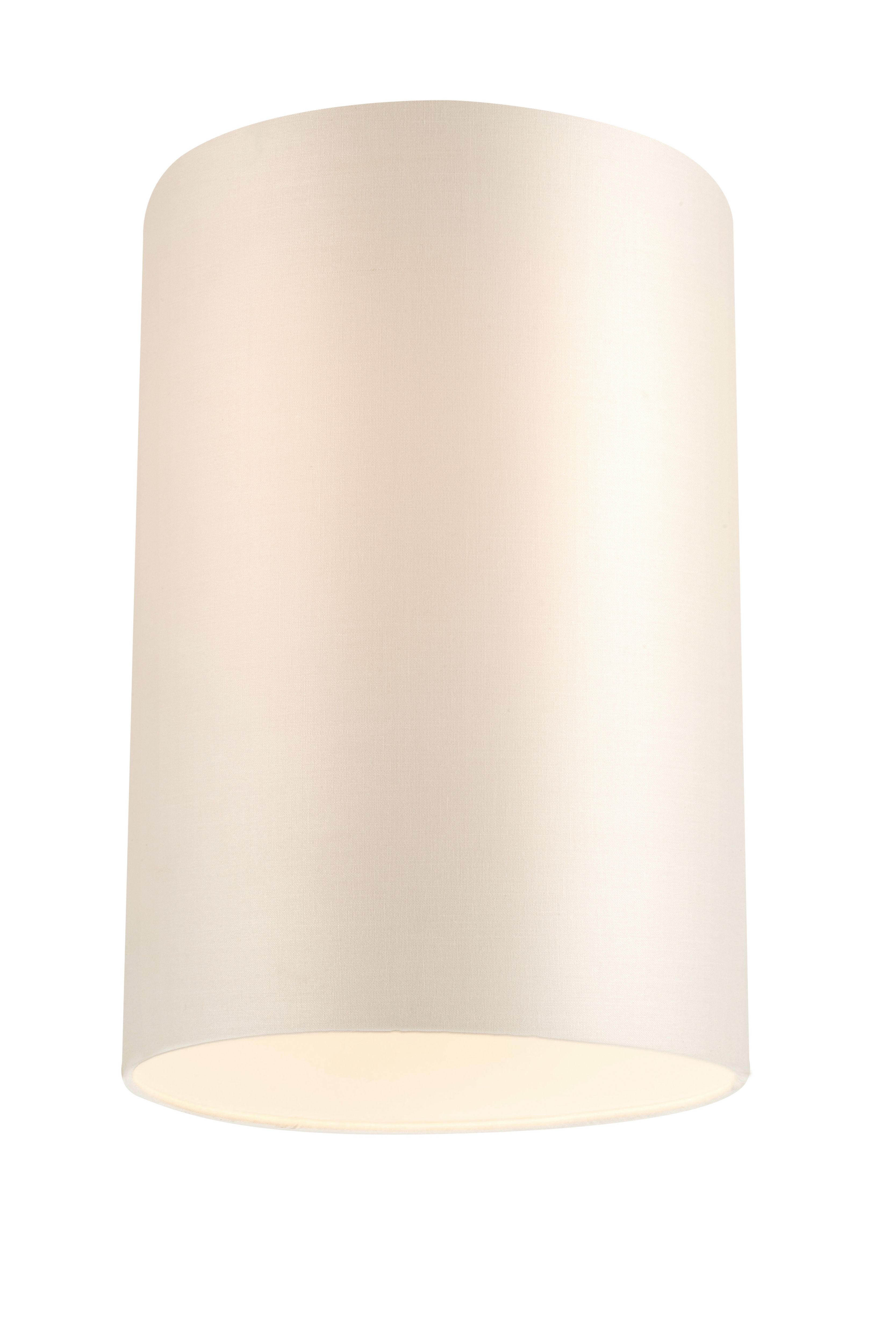 GoodHome Pibrock Cream Fabric dyed Light shade (D)20cm