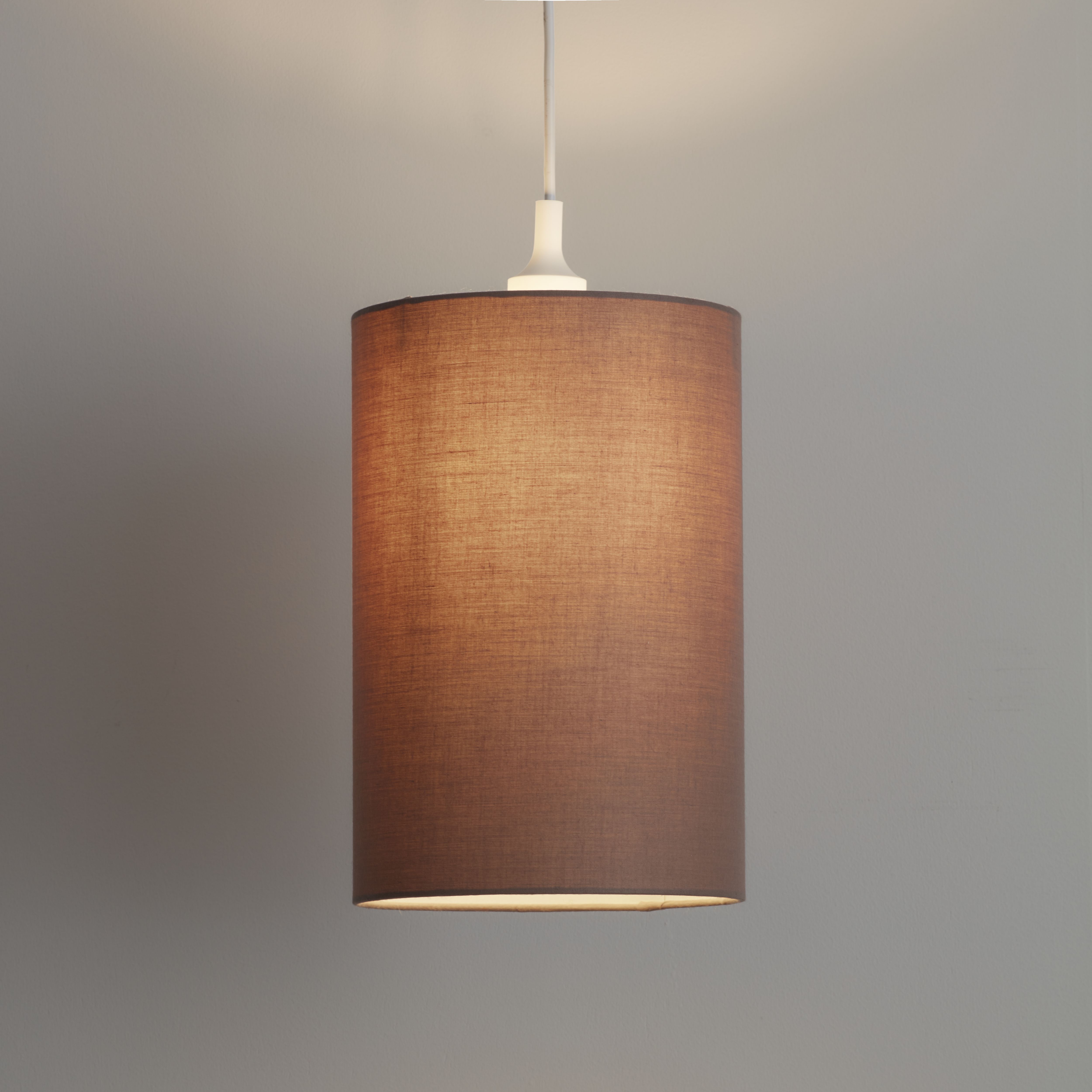 Goodhome Pibrock Taupe Fabric Dyed Light Shade D 0mm Tradepoint