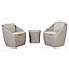 GoodHome Pilares Sand Rattan effect 2 seater Garden furniture set