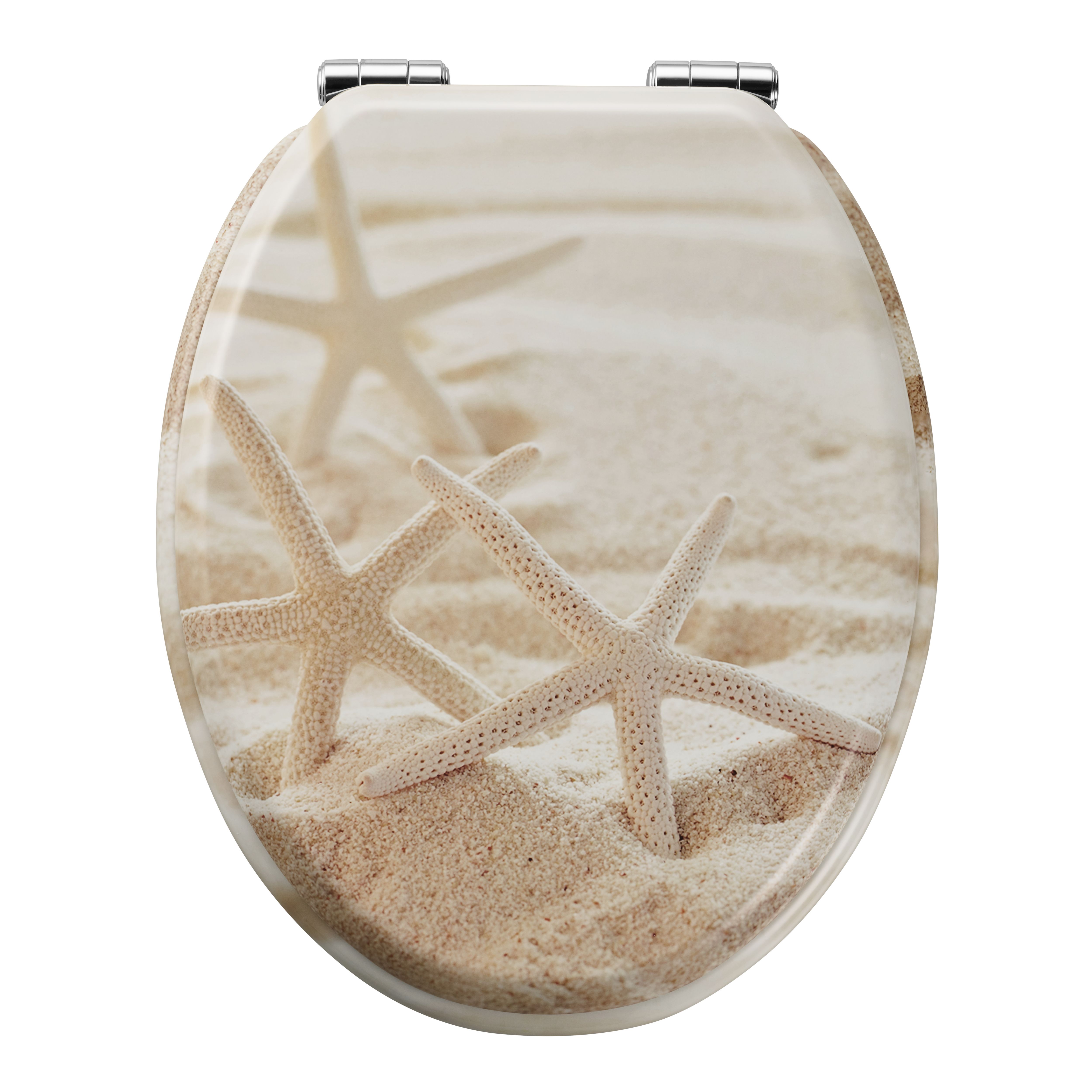 GoodHome Pilica Beach Yellow Standard Soft close Toilet seat