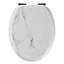 GoodHome Pilica Marble White & black Standard Soft close Toilet seat