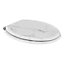 GoodHome Pilica Marble White & black Standard Soft close Toilet seat