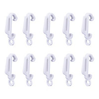 GoodHome Plastic White Matt Curtain hook, (L)4030mm Pack of 10