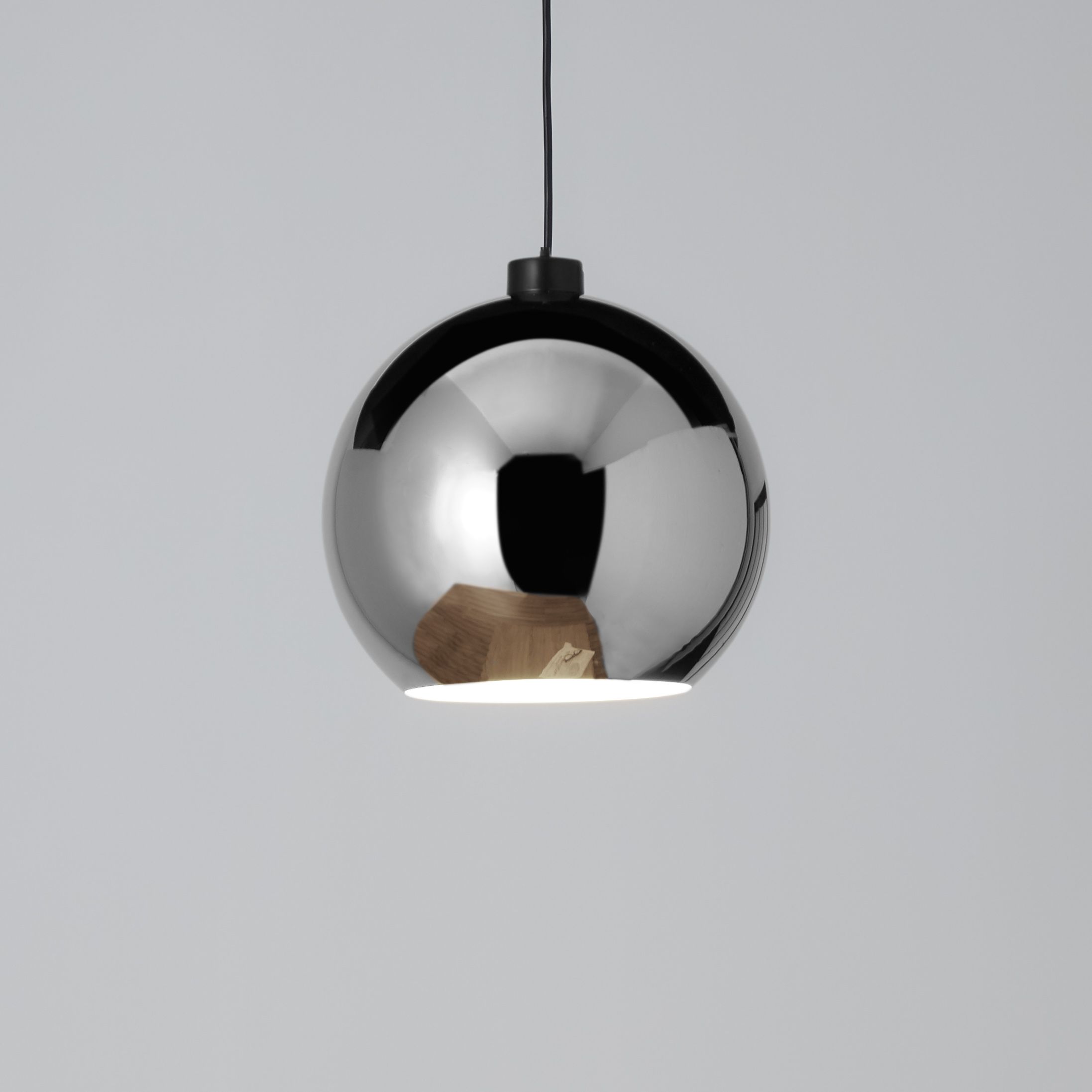 GoodHome Pocyon Chrome effect Light shade (D)28cm